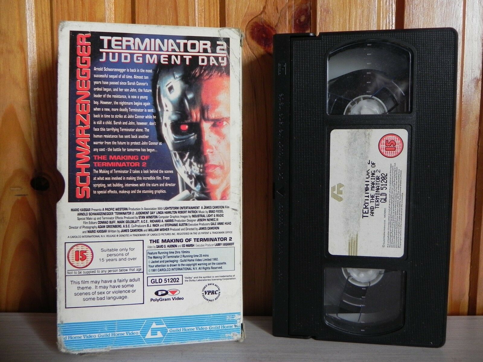 Terminator 2 (+ Making Of ); [Guild] Carton Box - Action Sci-Fi - Schwarzenegger - Pal VHS-