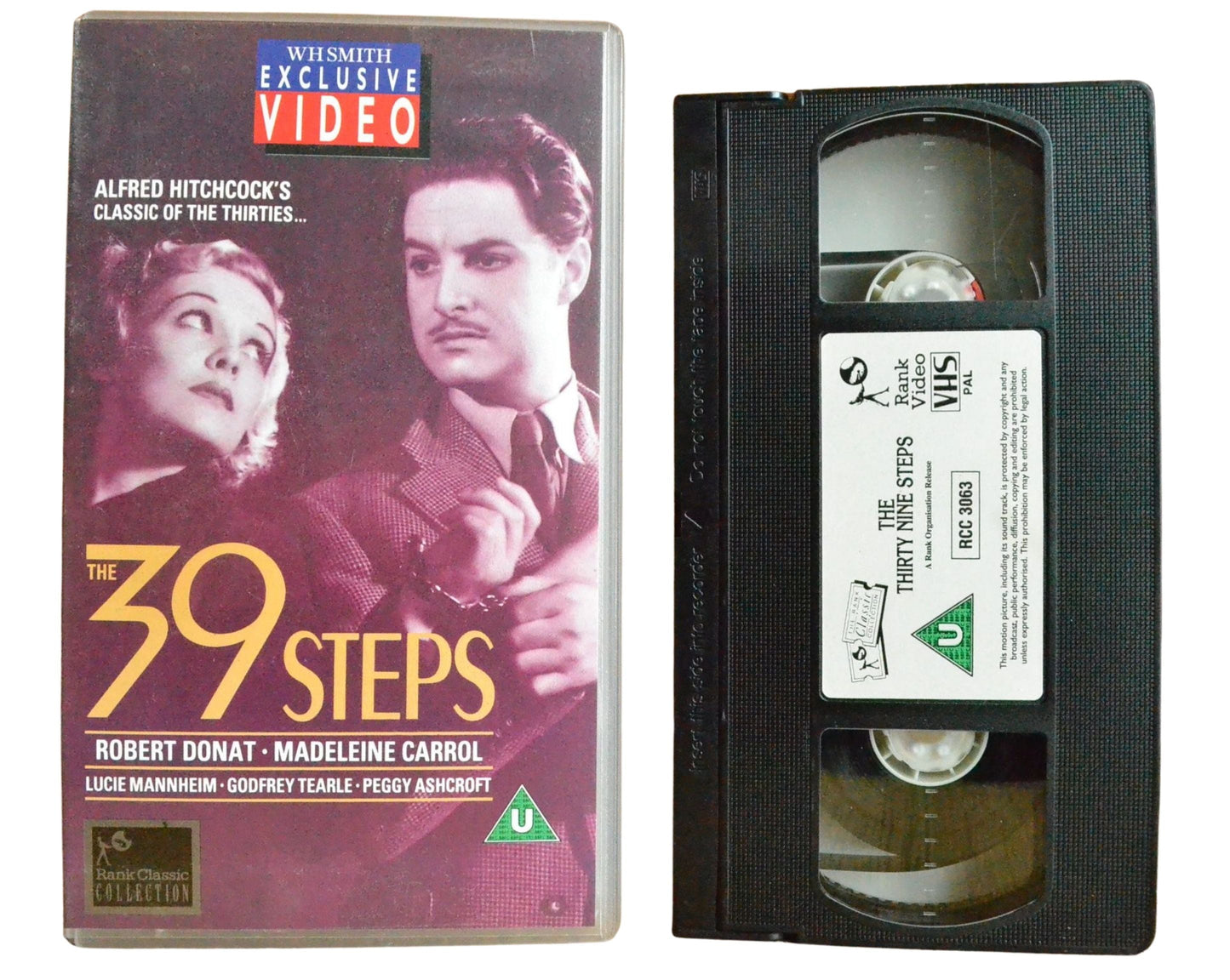 The 39 Steps - Robert Donat - Vintage - Pal VHS-