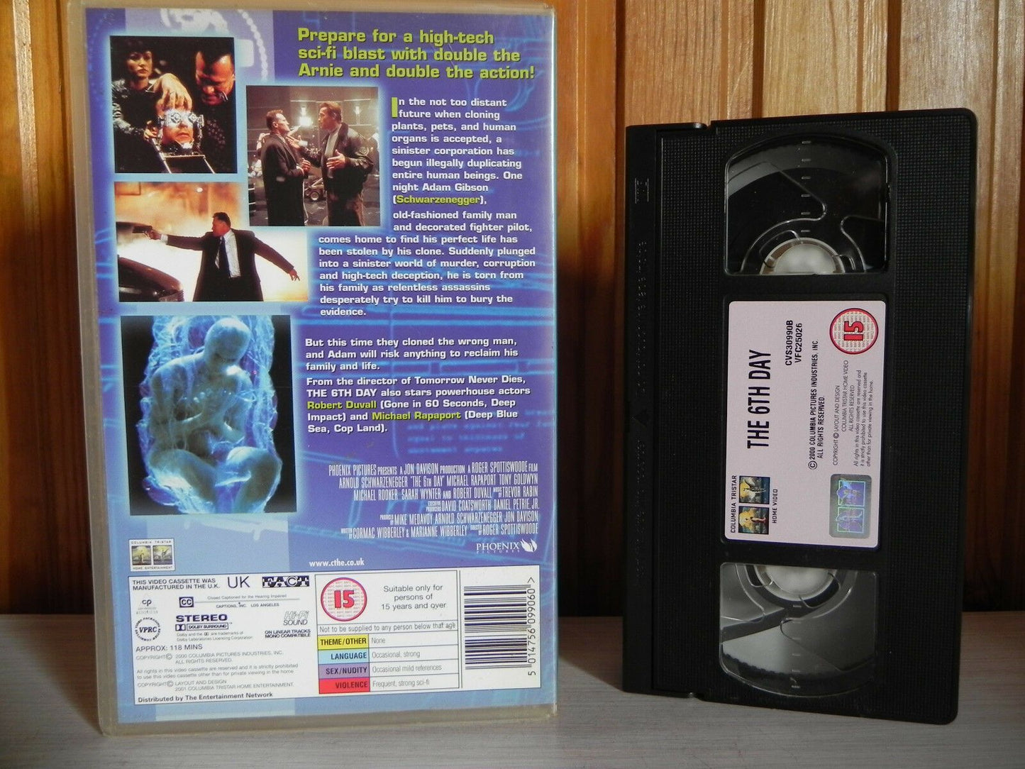 The 6th Day: Large Box Action - Sci-Fi - Arnold Schwarzenegger Movie - Pal VHS-