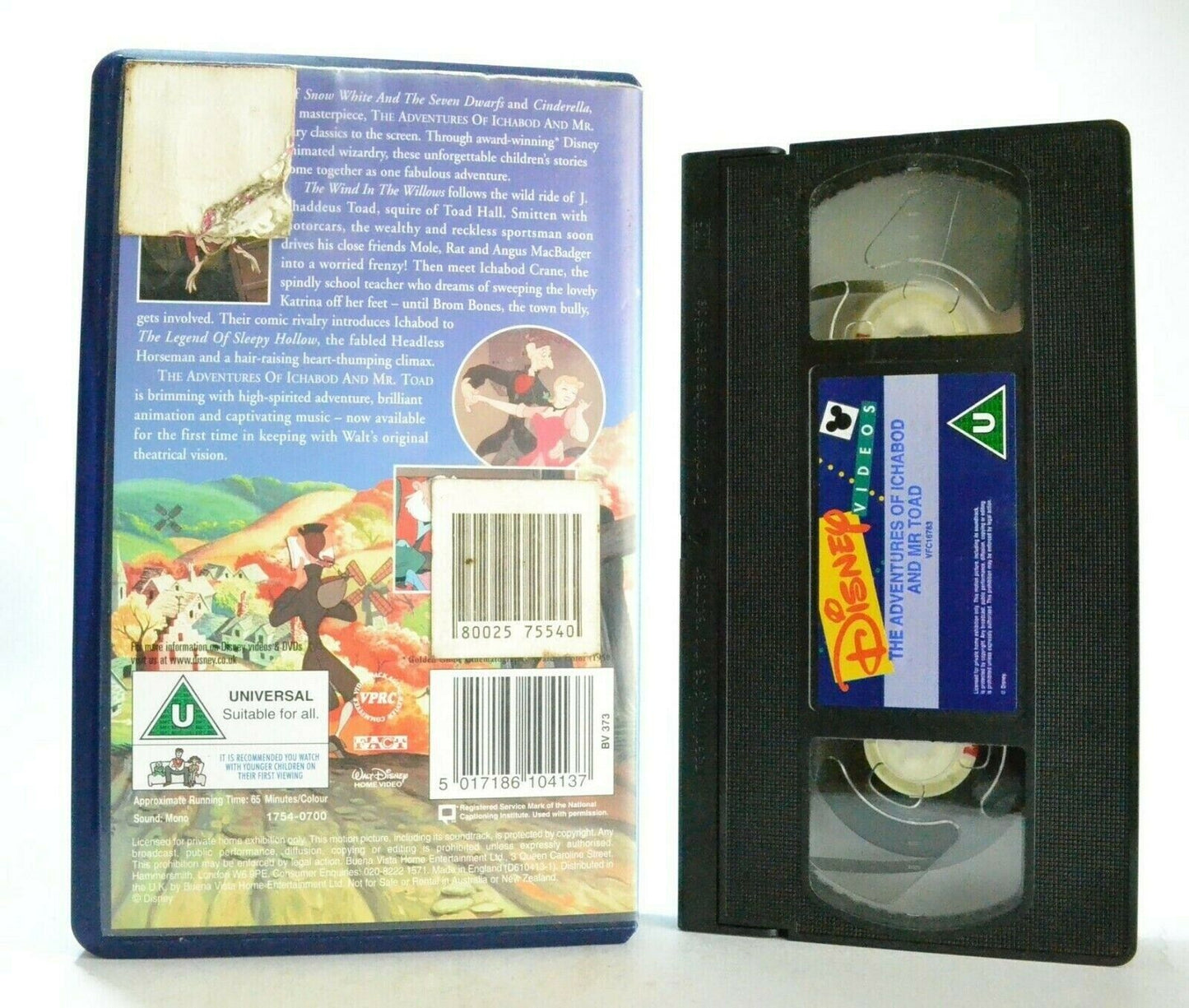 The Adventures Of Ichabod And Mr.Toad - Walt Disney Classic - Children's - VHS-