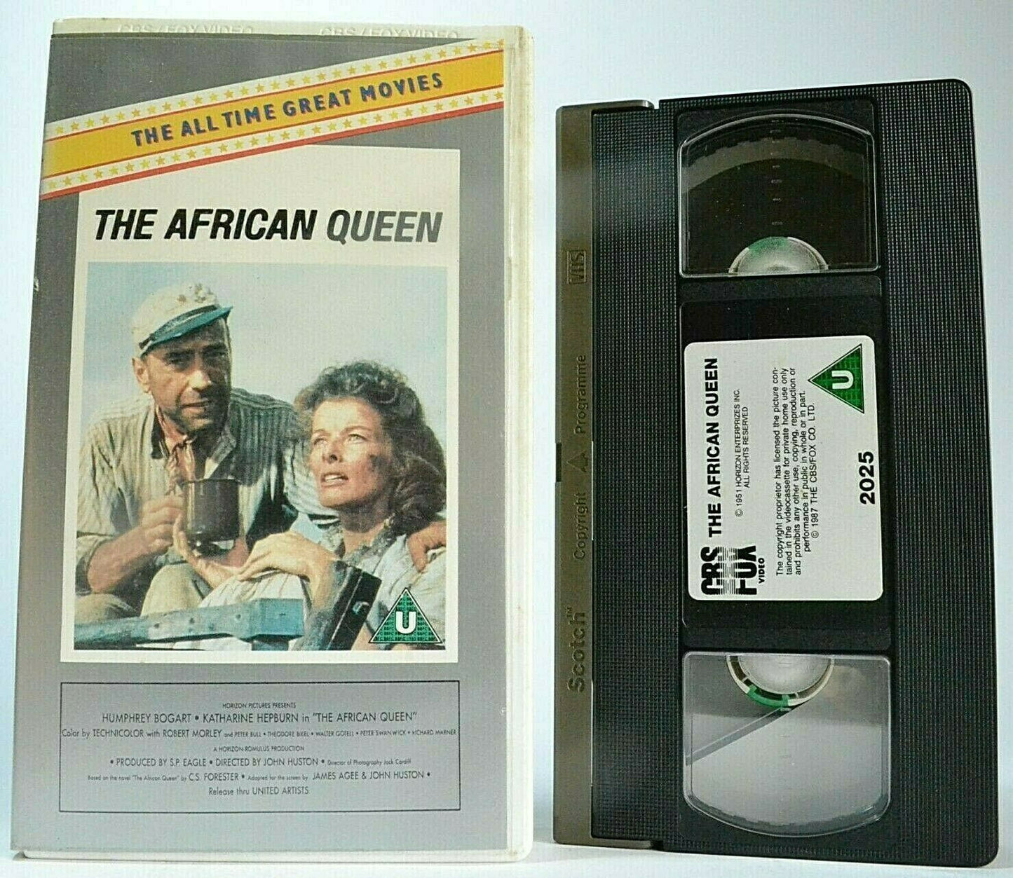 The African Queen: Romantic Adventure [Humphrey Bogart / Katherine Hepburn] VHS-