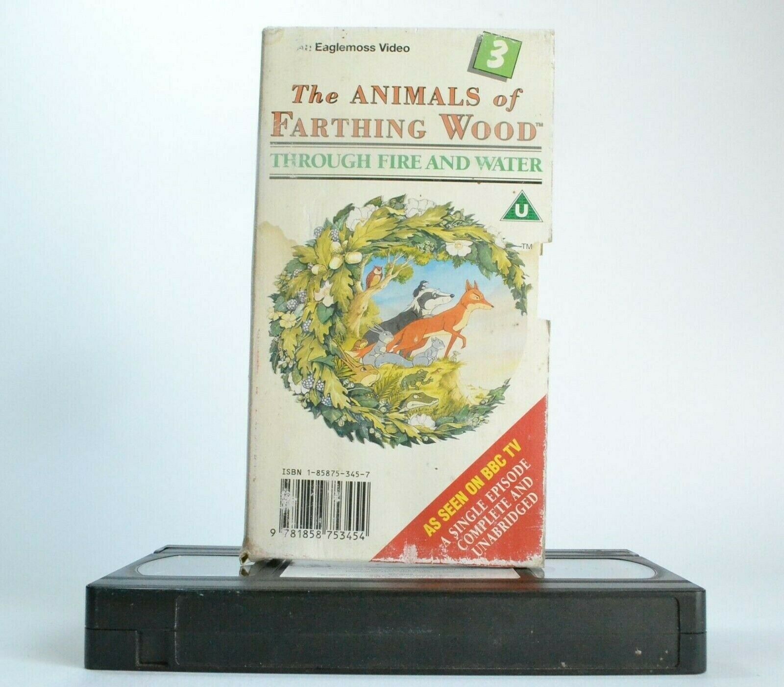 The Animal Of Farthing Wood: Through Fire And Water - Animated - Kids - Pal VHS-