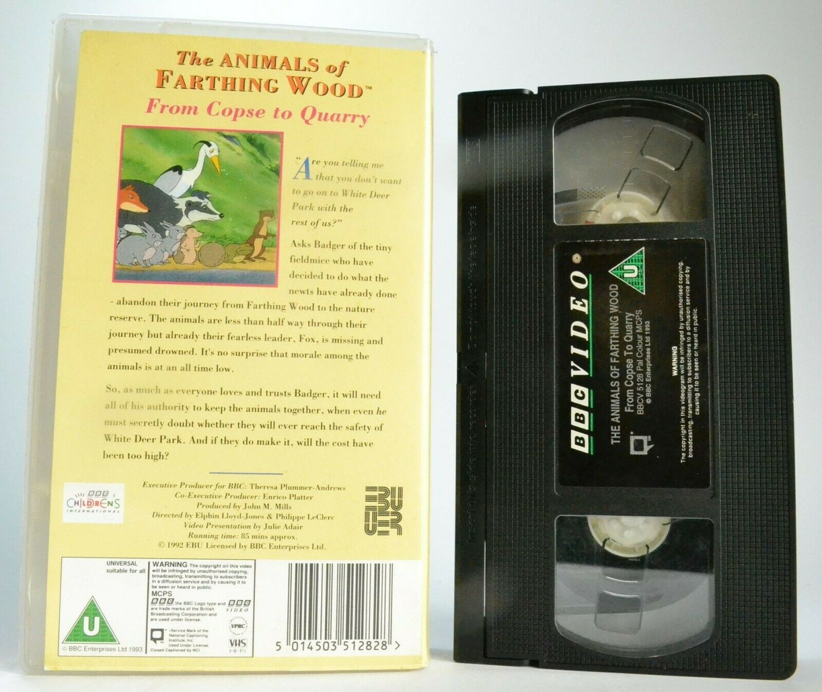 The Animals Of Farthing Wood: From Copse To Quarry; [Colin Dann] Kids - Pal VHS-