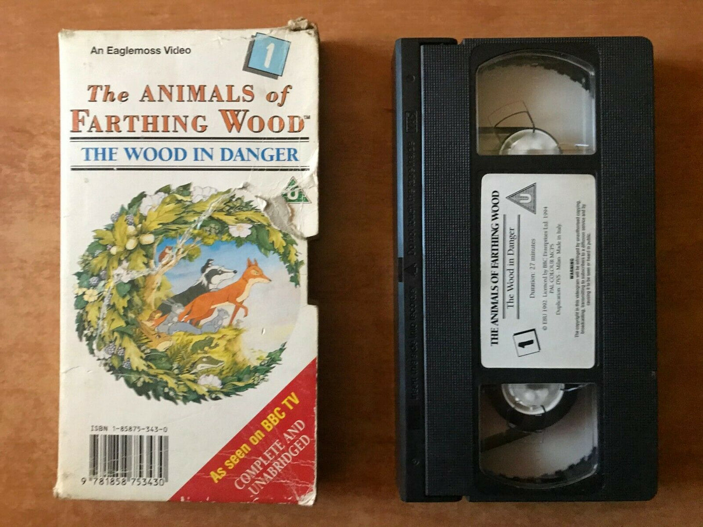 The Animals Of Farthing Wood: The Wood In Danger; [Colin Dann] Kids - Pal VHS-