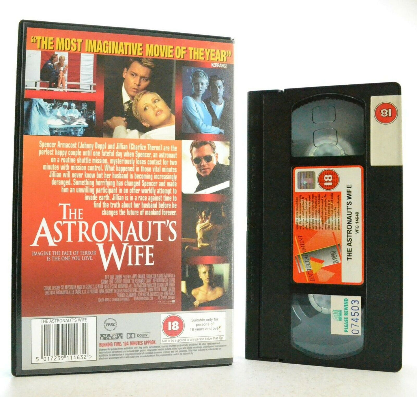 The Astronaut's Wife: J.Depp/C.Theron - Sci-Fi Thriller (1999) - Large Box - VHS-