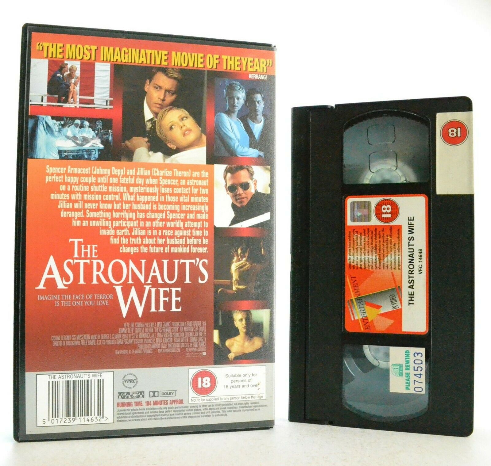 The Astronaut's Wife: J.Depp/C.Theron - Sci-Fi Thriller (1999) - Large Box - VHS-