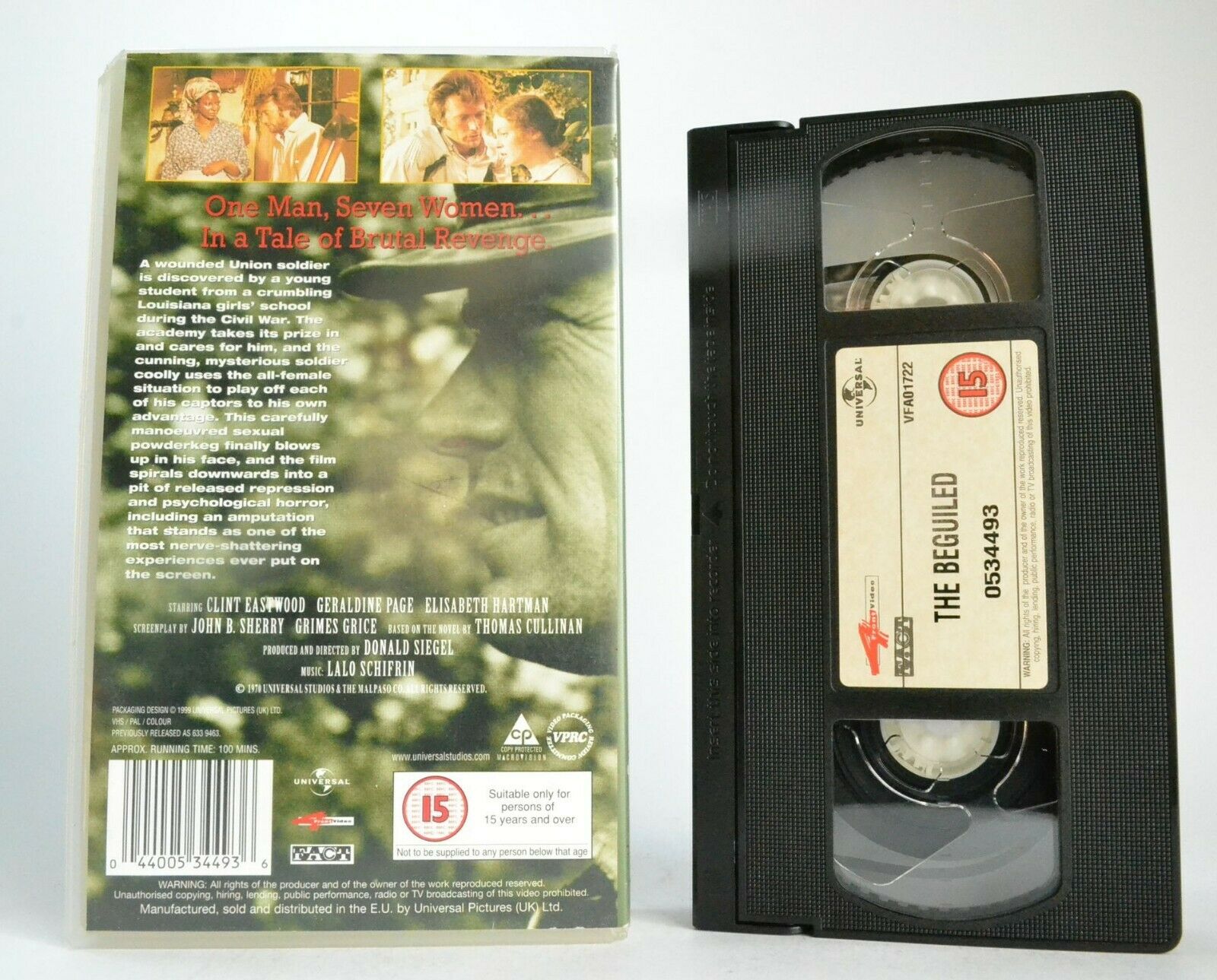 The Beguiled (1971); [Don Siegel] War Drama - Thriller - Clint Eastwood - VHS-