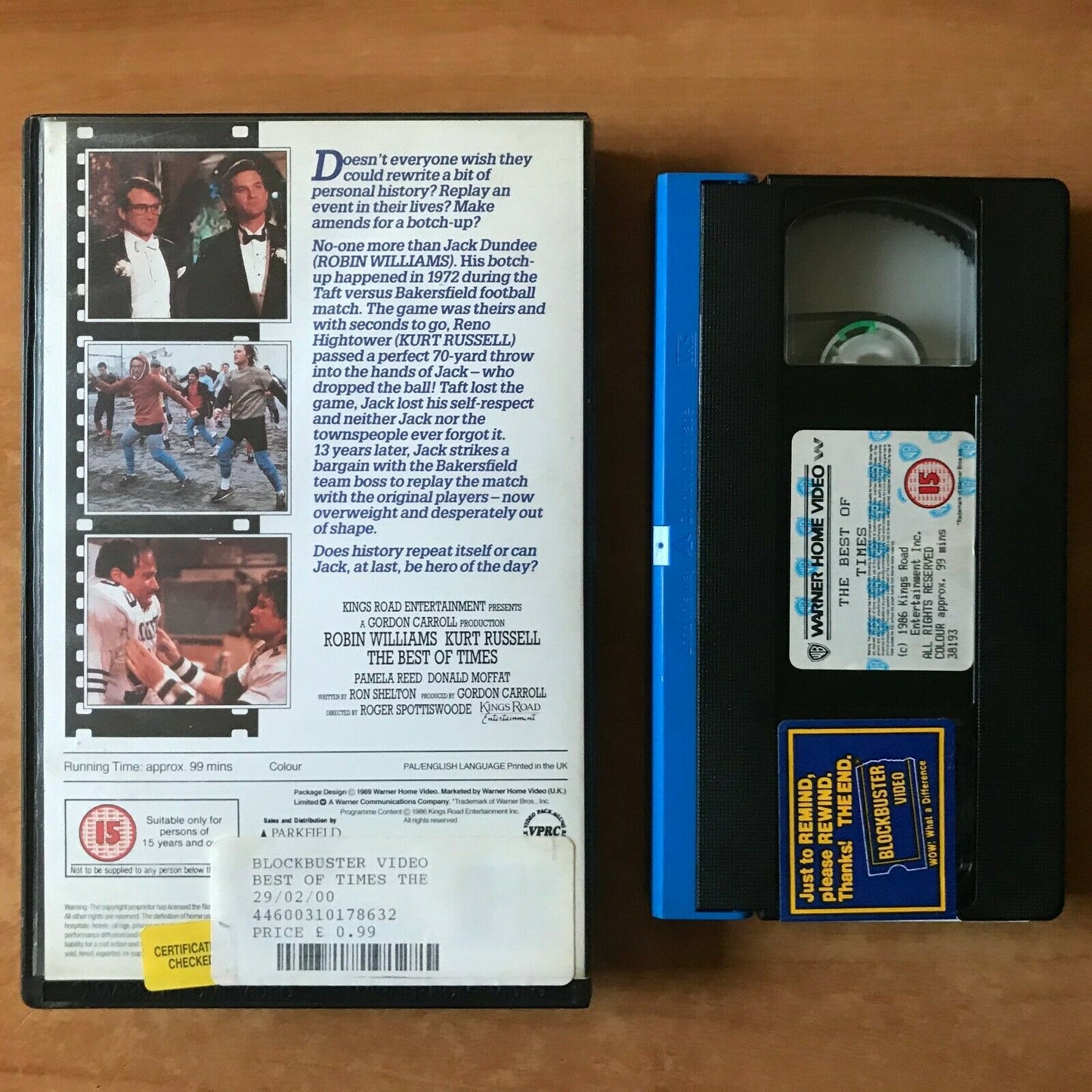 The Best Of Times (1986): Sport Drama - Large Box - Robin Williams - Pal VHS-