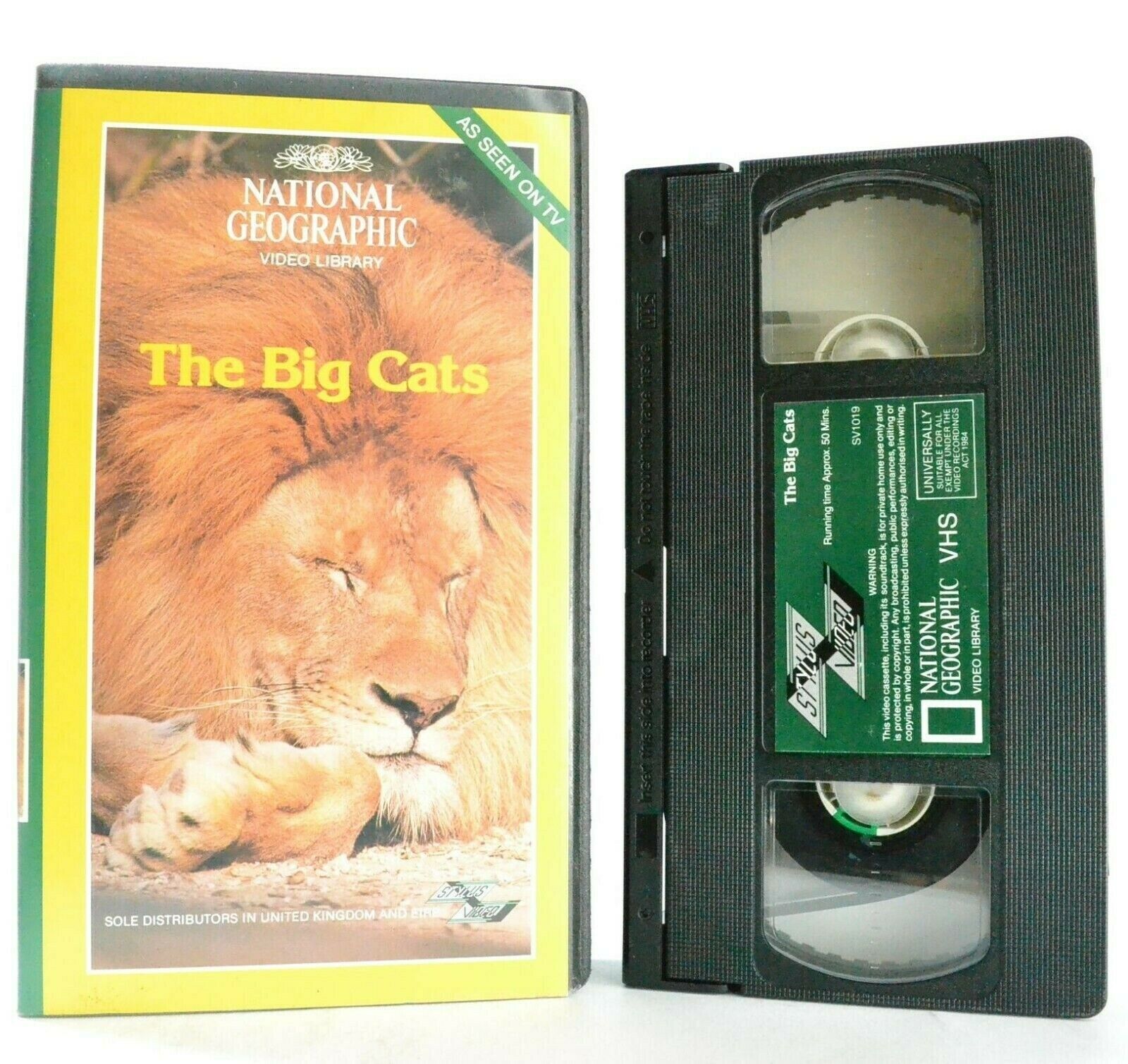 The Big Cats - National Geographic - Video Library - Documantary - Pal VHS-