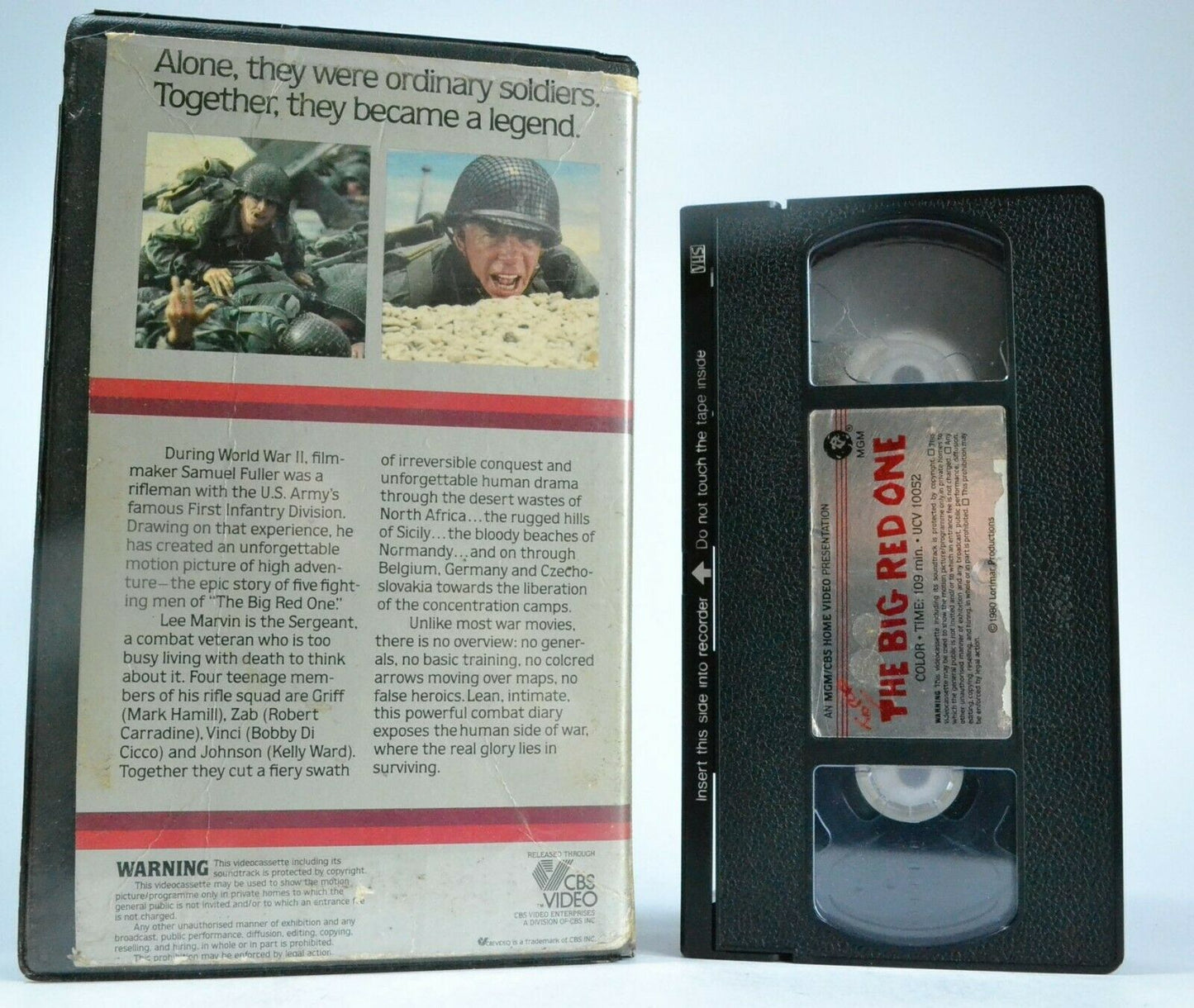 The Big Red One (1980): WW2 Drama - Large Box - Pre-Cert - Lee Marvin - Pal VHS-