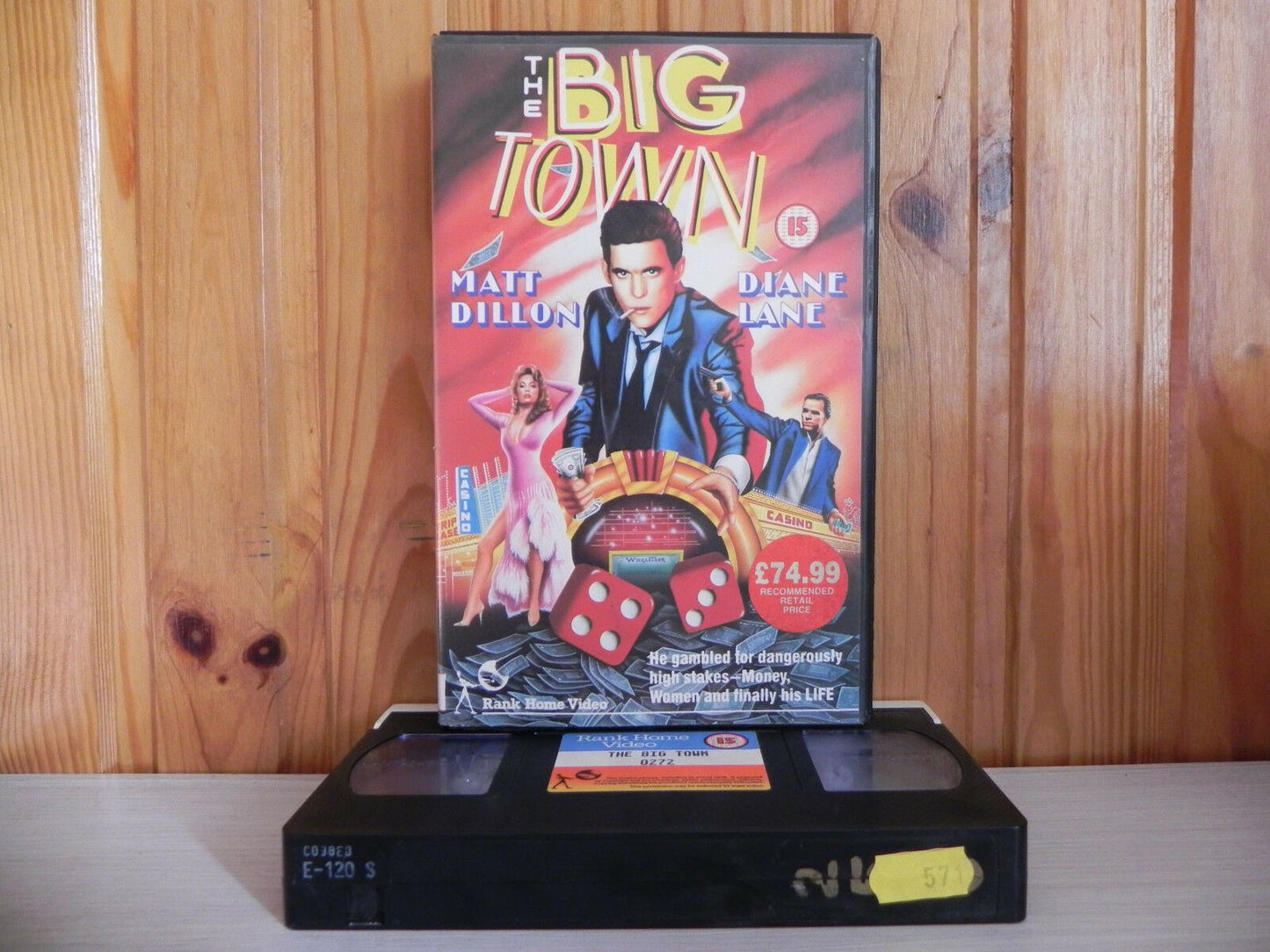 The Big Town - 1987 - Younger Matt Dillon - Rank Video - Gambling Action - VHS-