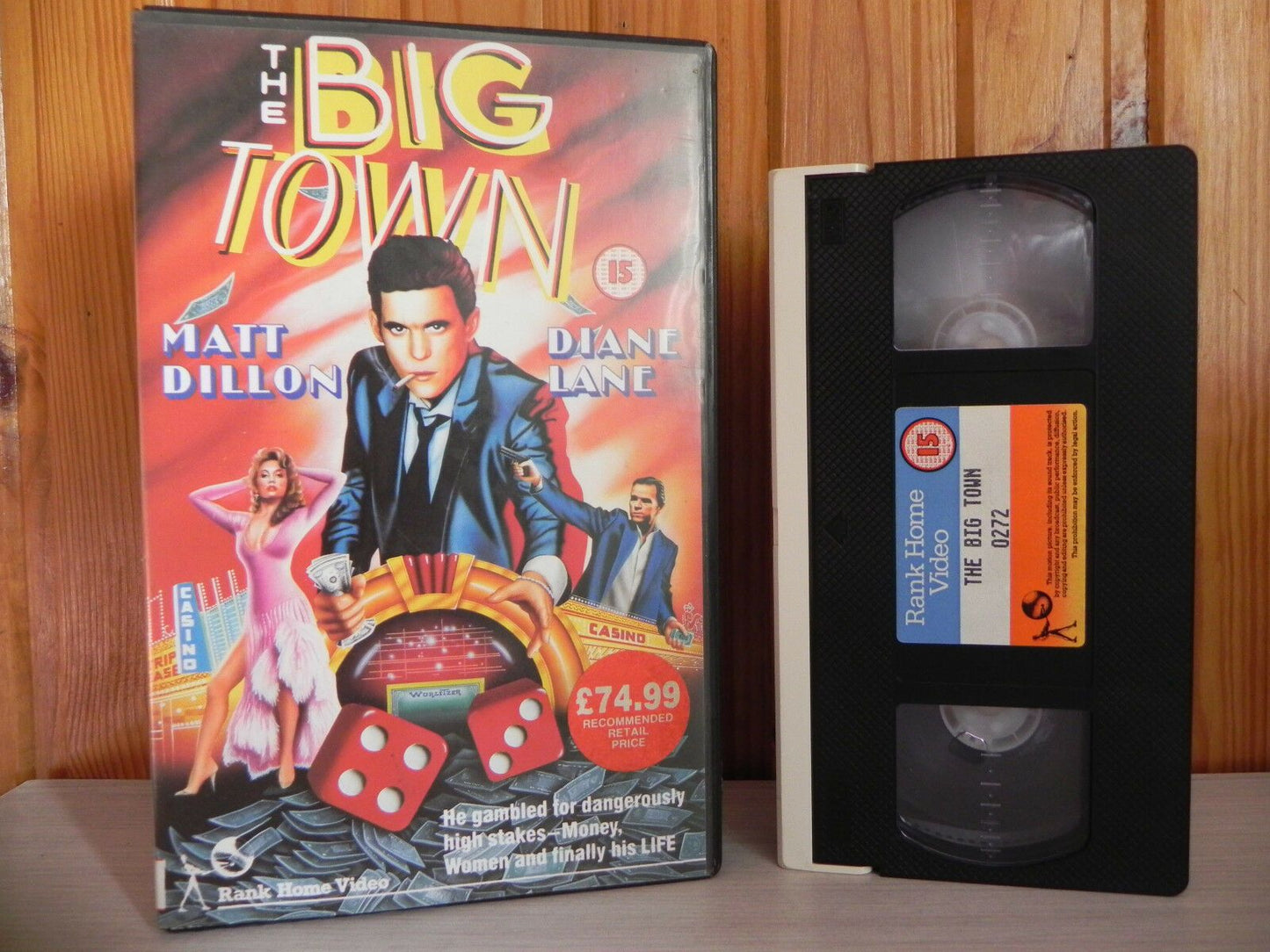 The Big Town - 1987 - Younger Matt Dillon - Rank Video - Gambling Action - VHS-