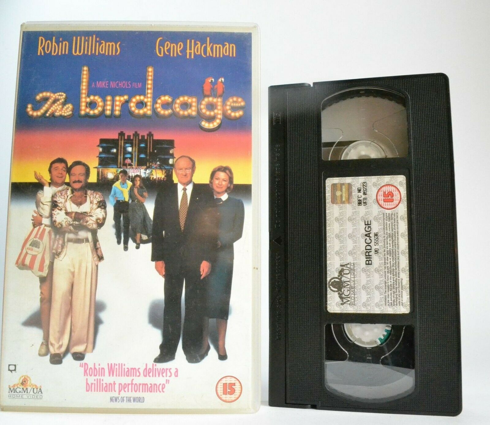 The Birdcage (1996); [Mike Nichols] - Drag Club Disaster - Robin Williams - VHS-