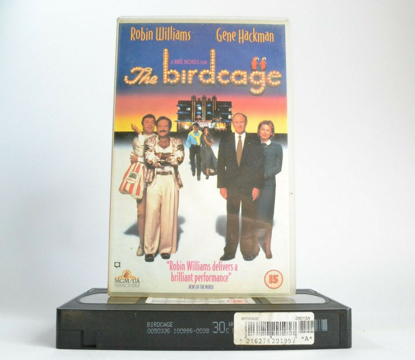 The Birdcage (1996); [Mike Nichols] - Drag Club Disaster - Robin Williams - VHS-