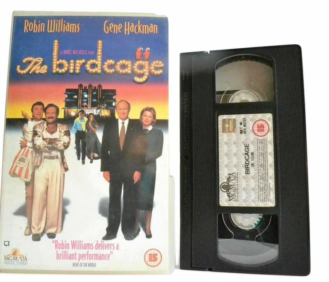 The Birdcage (1996); [Mike Nichols] - Drag Club Disaster - Robin Williams - VHS-