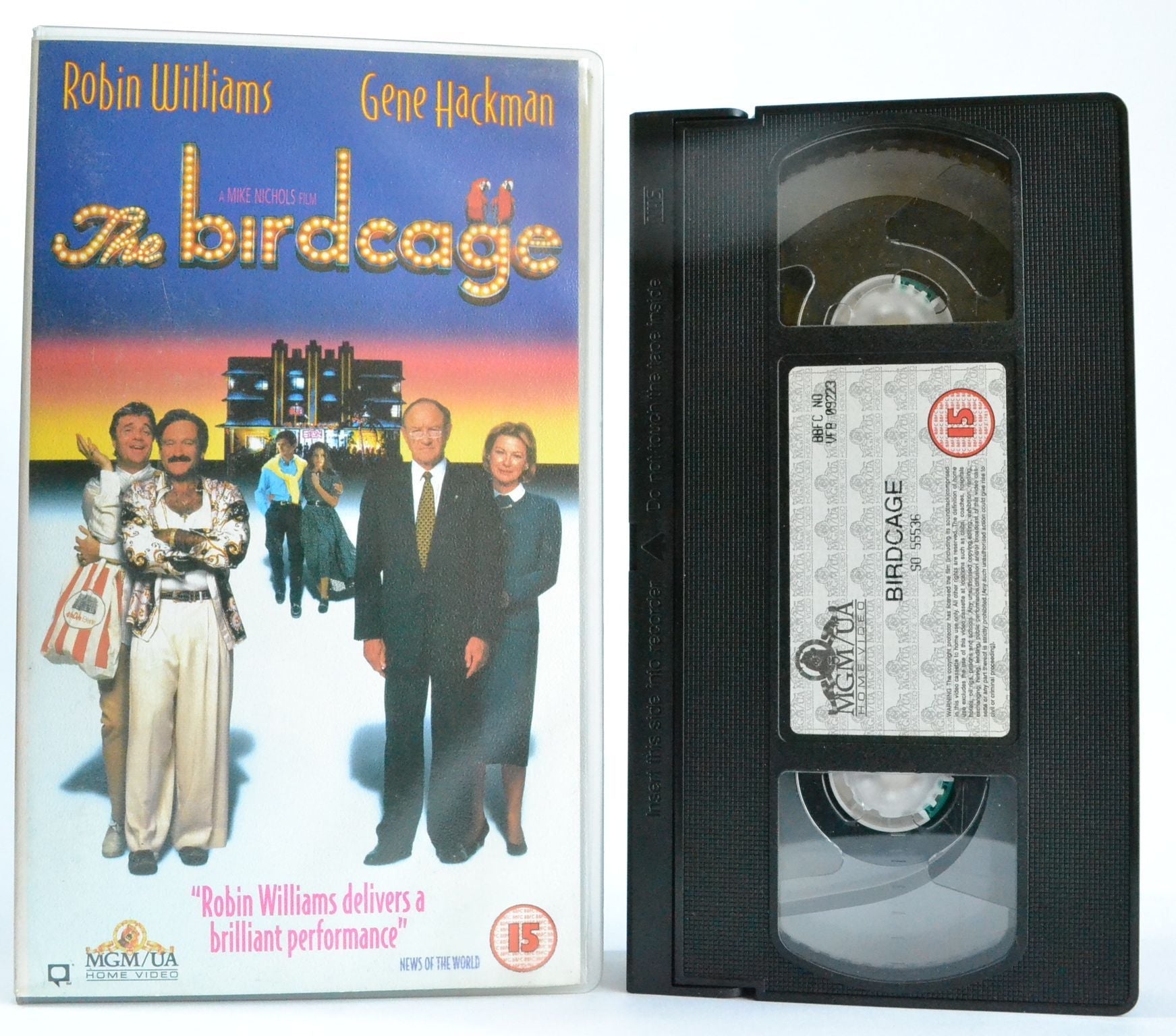 The Birdcage: Robin Williams - Gene Hackman - Nightlife Comedy (1996) VHS-