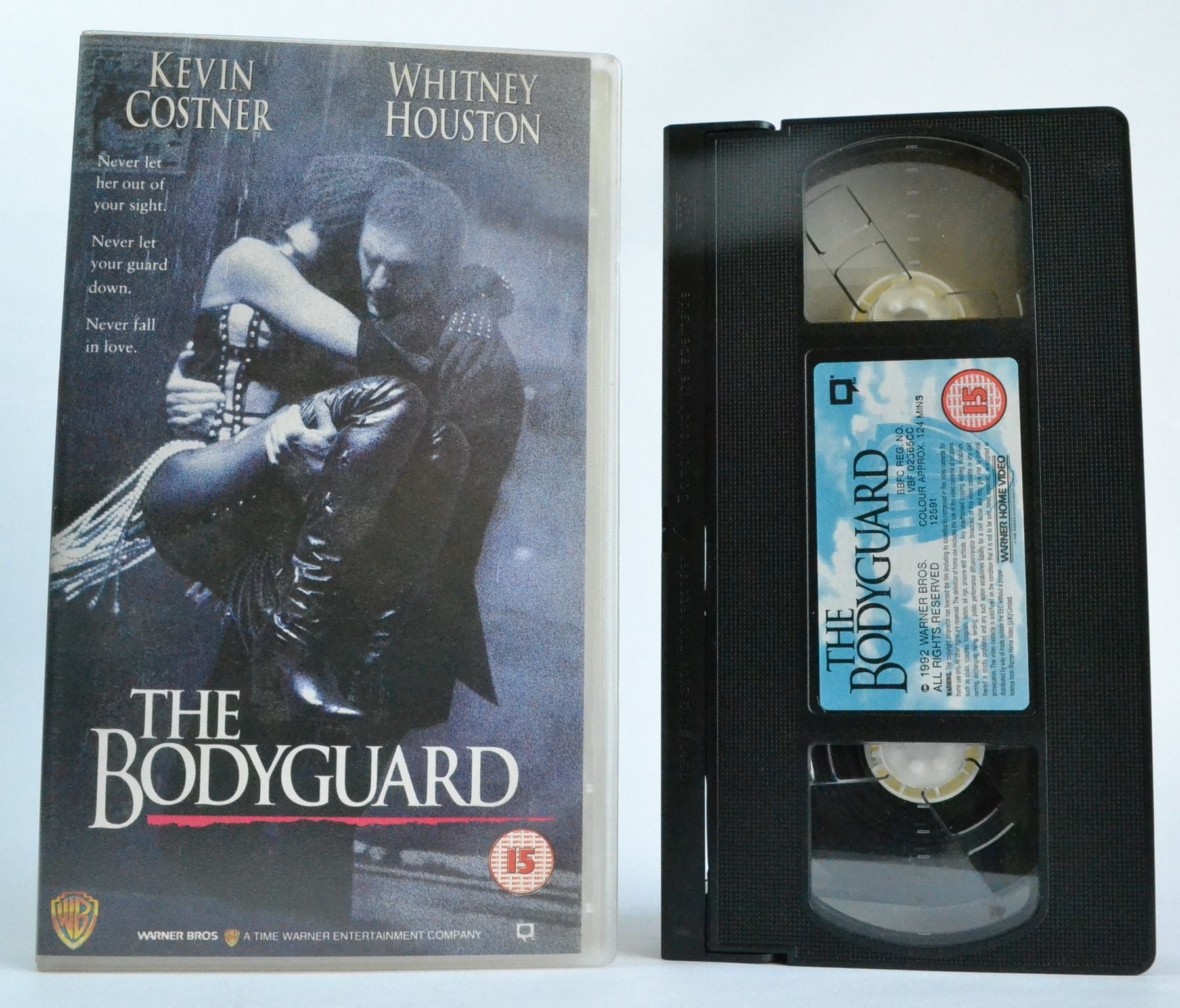 The Bodyguard: Kevin Costner - Whitney Houston - Mesmerising Drama - Pal VHS-