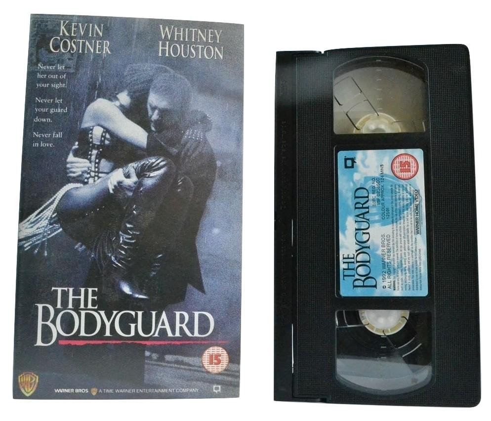 The Bodyguard: Kevin Costner - Whitney Houston - Mesmerising Drama - Pal VHS-