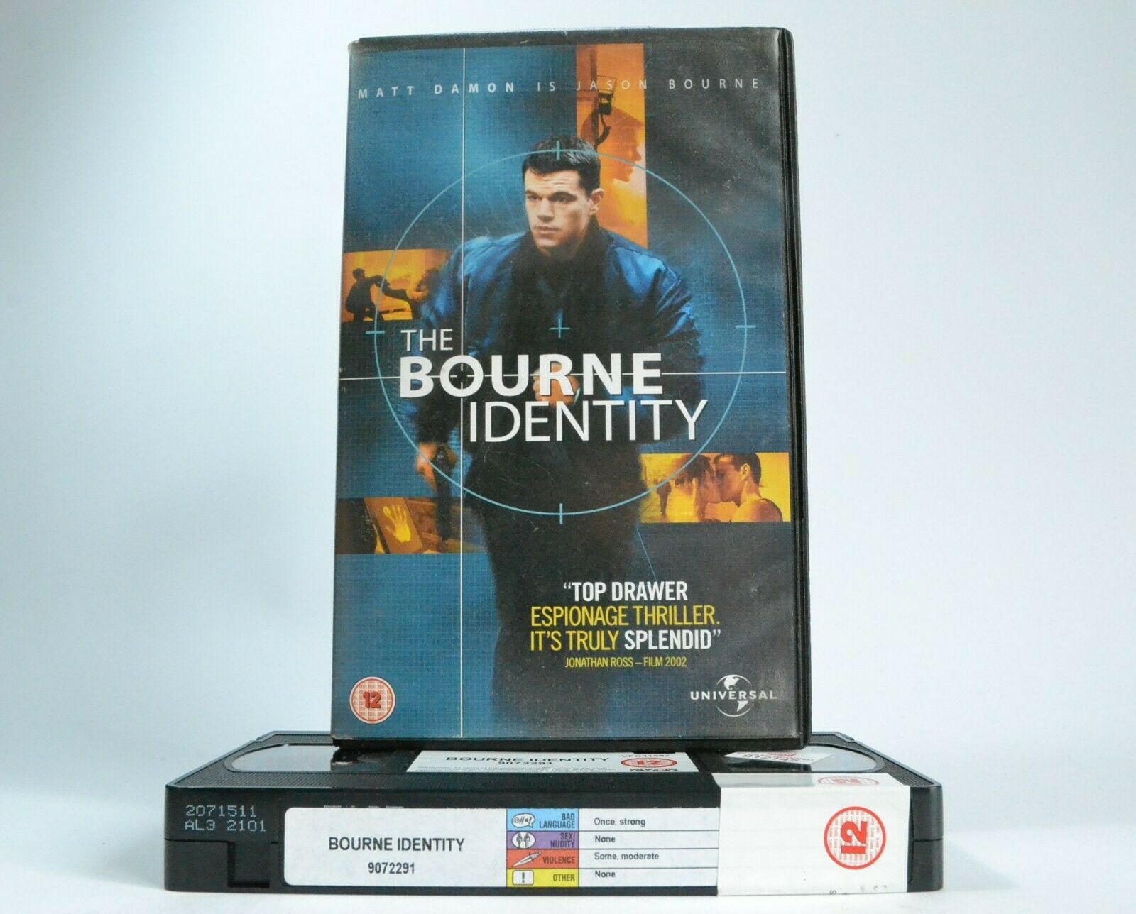 The Bourne Identity - Universal - Action - Thriller - Matt Damon - Pal VHS-