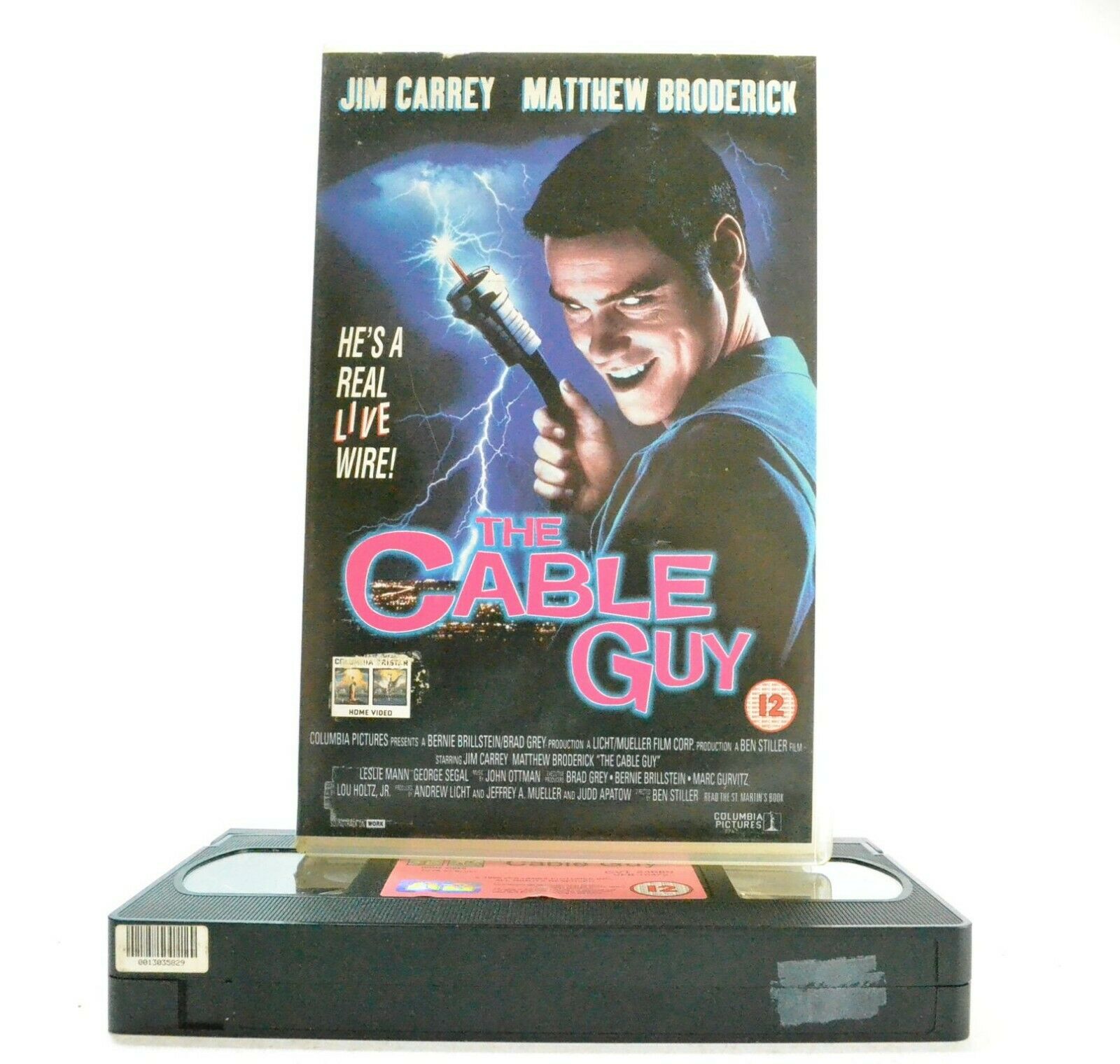 The Cable Guy: Film By B.Stiller - Black Comedy - Large Box - J.Carrey - Pal VHS-