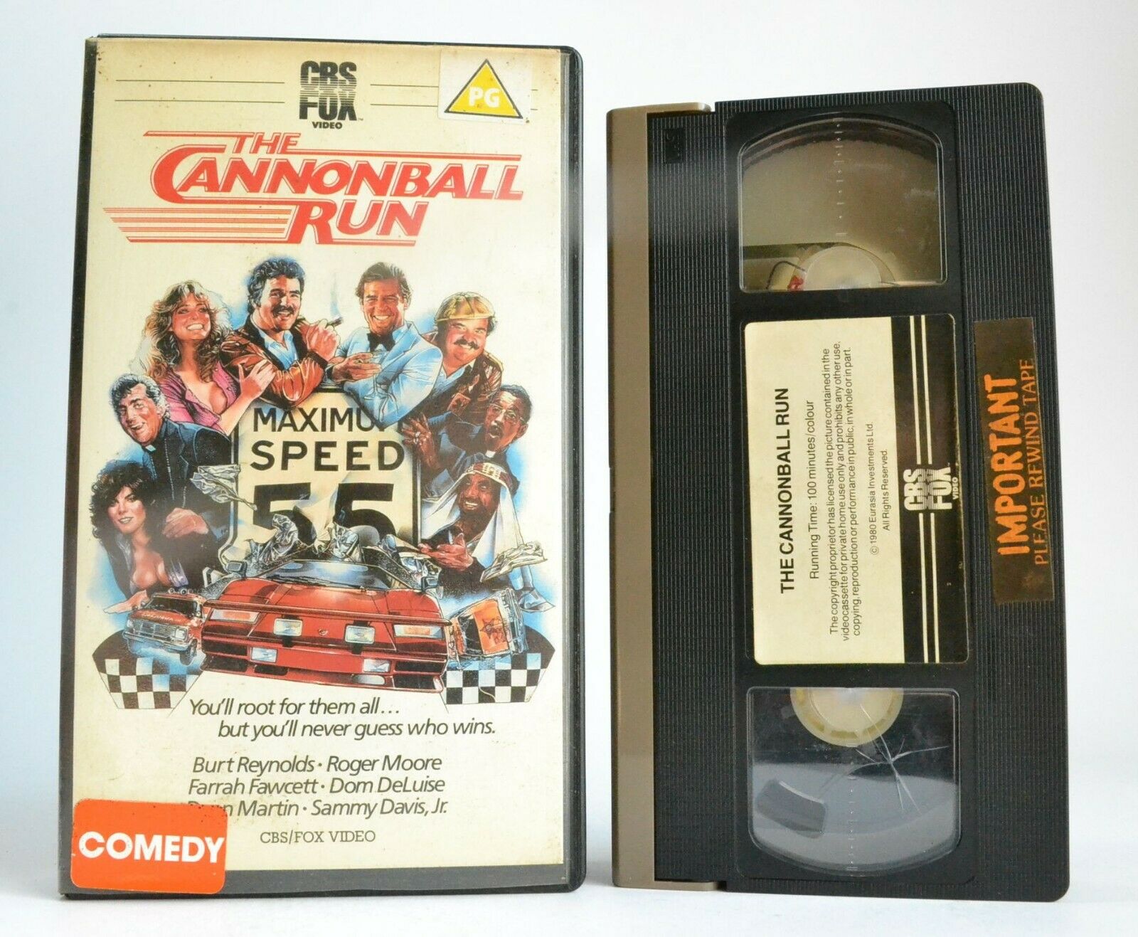 The Cannonball Run: Explosive Racing Action - [Pre-Cert] - Burt Reynolds - VHS-