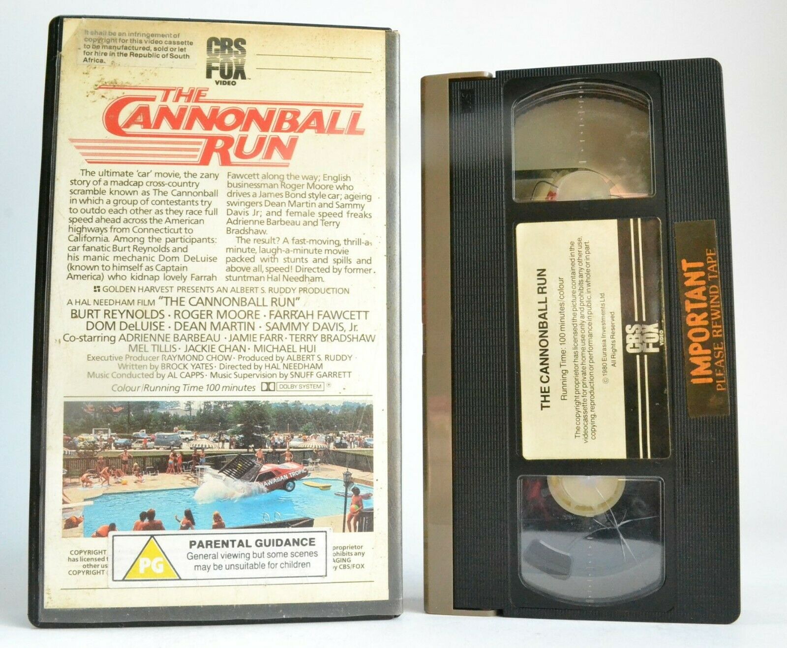 The Cannonball Run: Explosive Racing Action - [Pre-Cert] - Burt Reynolds - VHS-