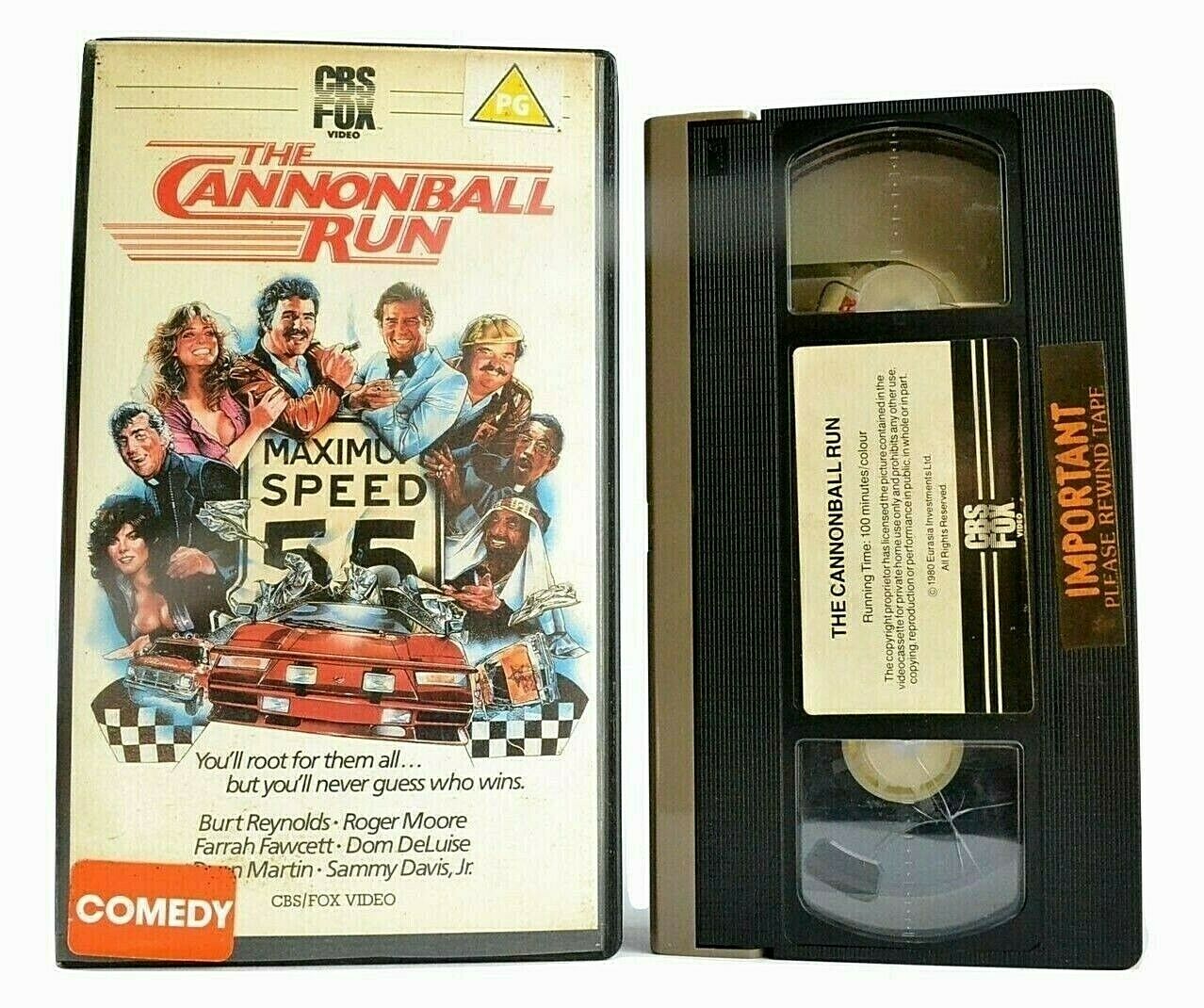 The Cannonball Run: Explosive Racing Action - [Pre-Cert] - Burt Reynolds - VHS-