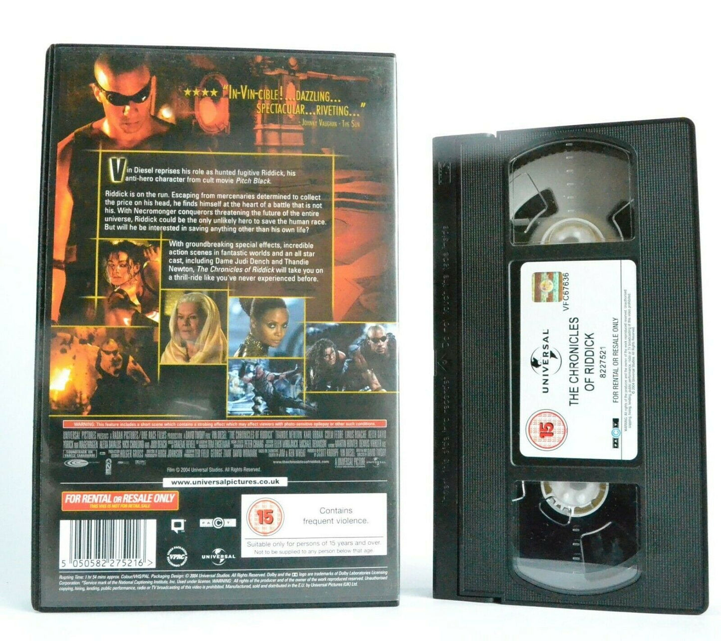 The Chronicles Of Riddick: Sci-Fi (2004) - Large Box - Vin Diesel/J.Dench - VHS-