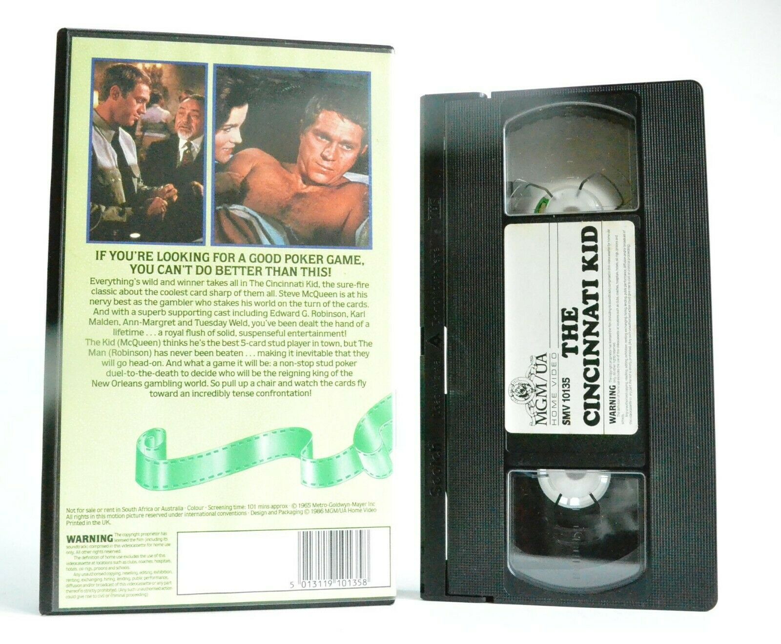 The Cincinnati Kid (1965): (1986) MGM/UA Pre-Cert - Drama - Steve McQueen - VHS-