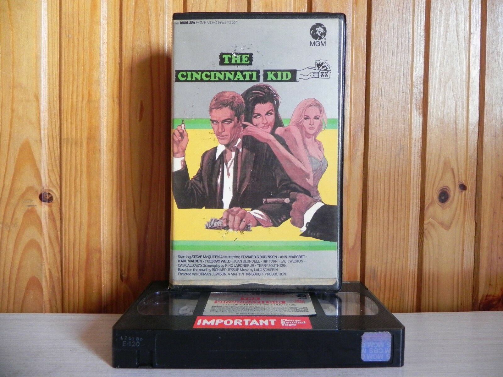 The Cincinnati Kid- Steve McQueen - High Stakes Poker - Ex Rental - Pre Cert VHS-