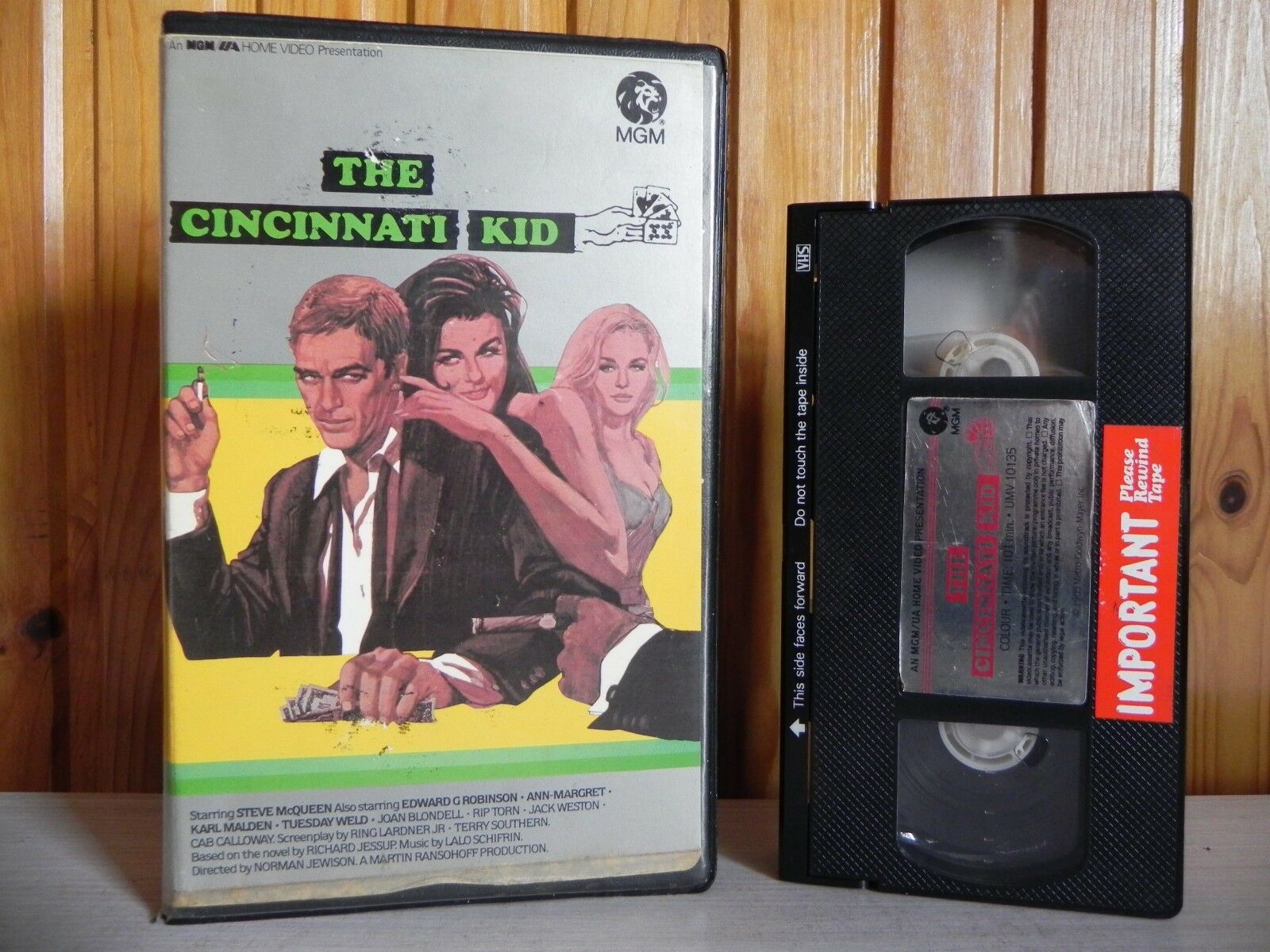 The Cincinnati Kid- Steve McQueen - High Stakes Poker - Ex Rental - Pre Cert VHS-