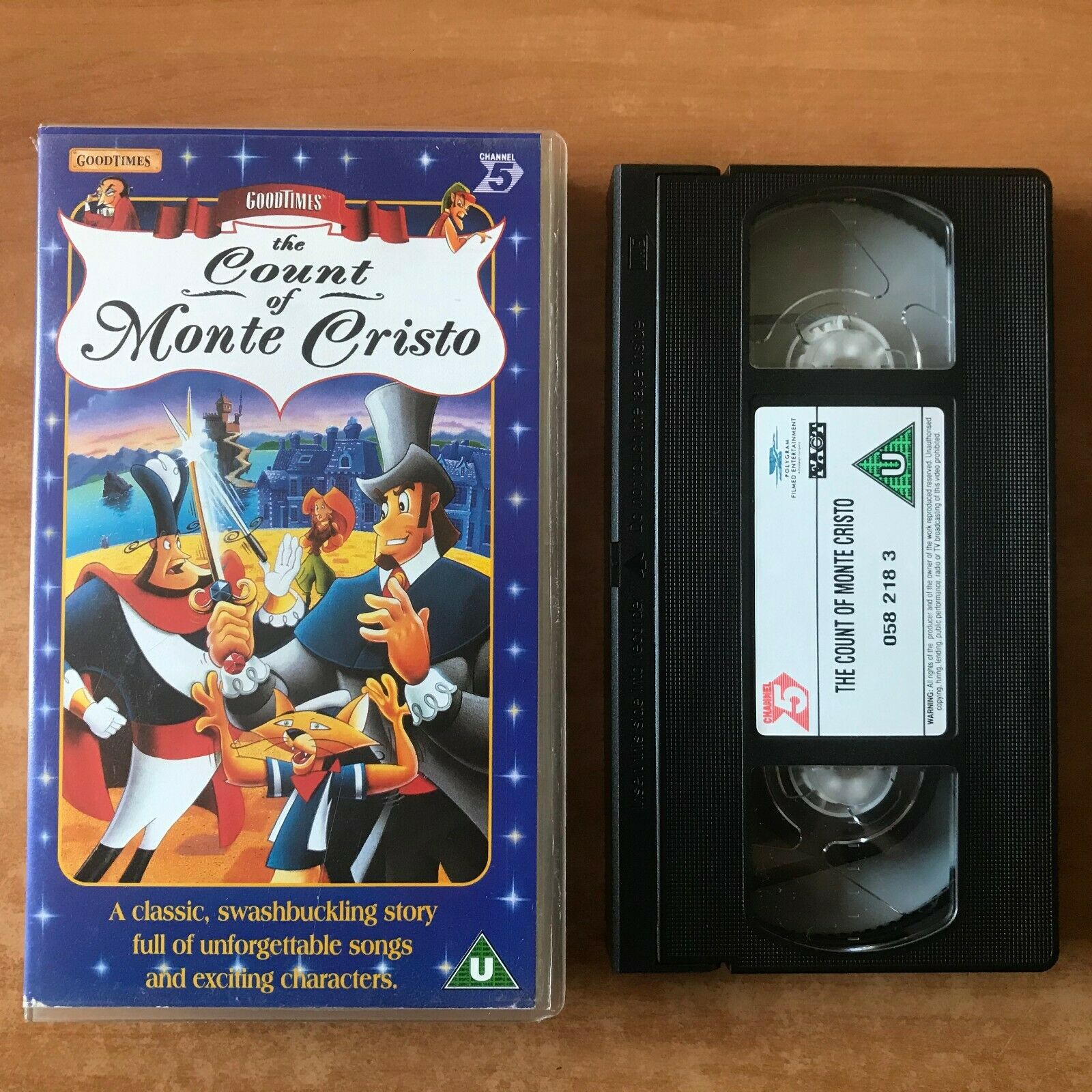 The Count Of Monte Cristo; [Aalexandre Dumas] Animated Story - Children's - VHS-