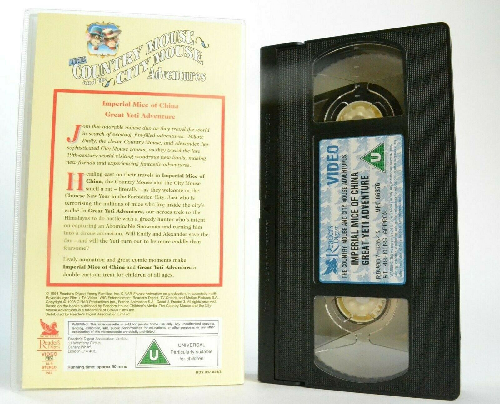 The Country Mouse And The City Mouse Adventures -'Imperial Mice Of China'- VHS-