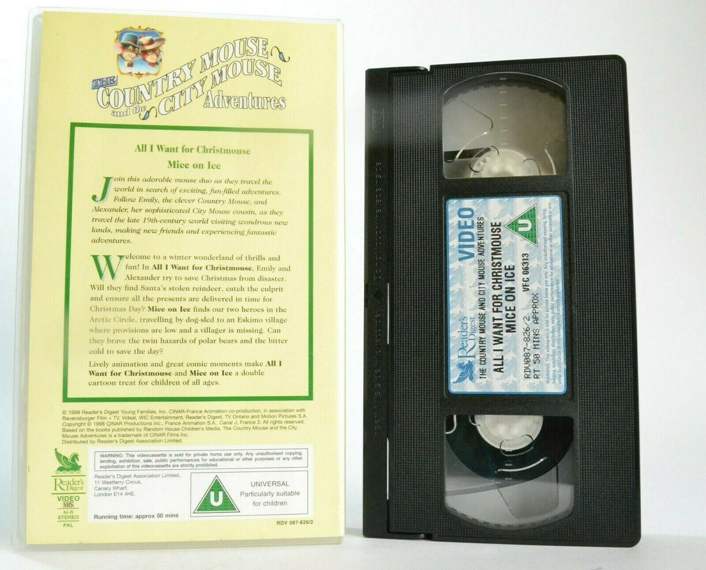 The Country Mouse And The City Mouse Adventures: Mice On Ice - Children's - VHS-