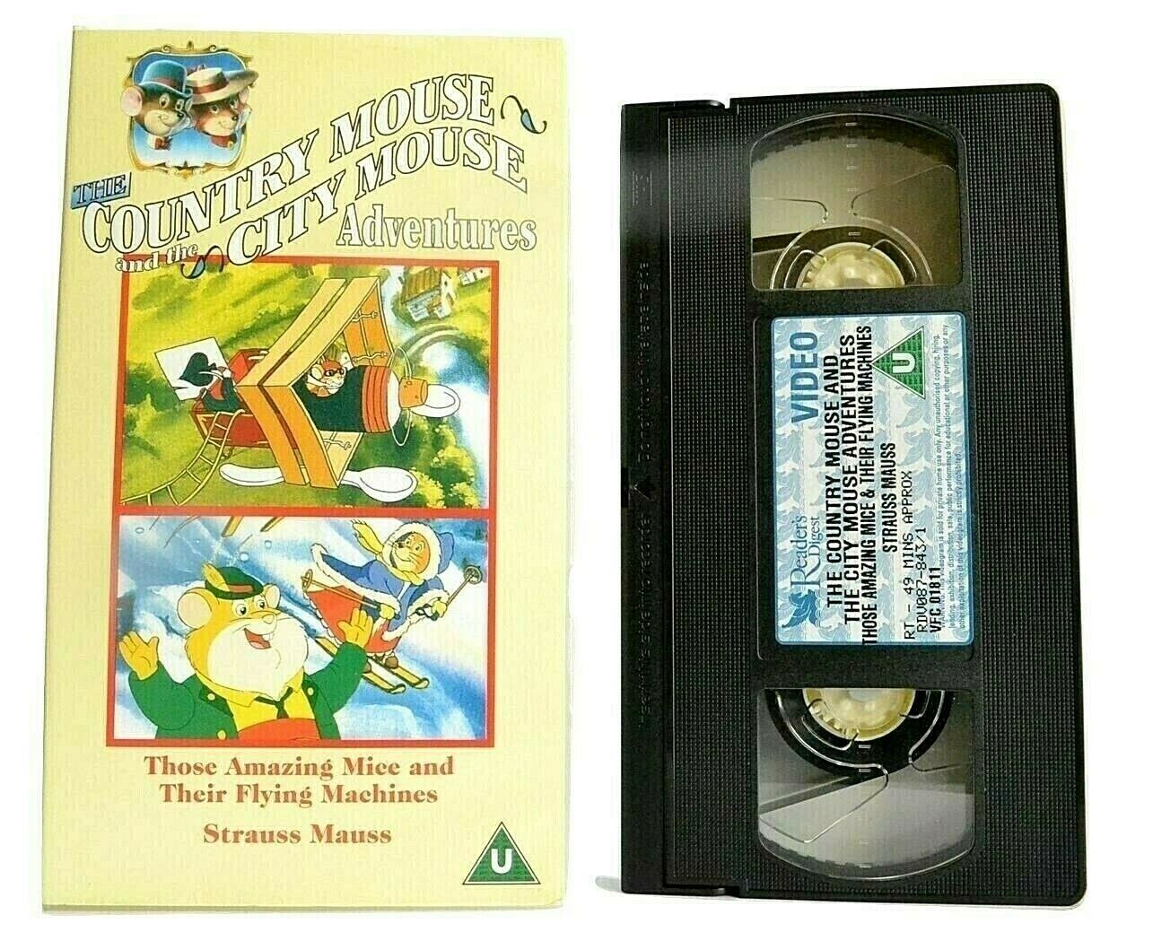 The Country Mouse And The City Mouse Adventures -'Strauss Mauss'- Kids - Pal VHS-