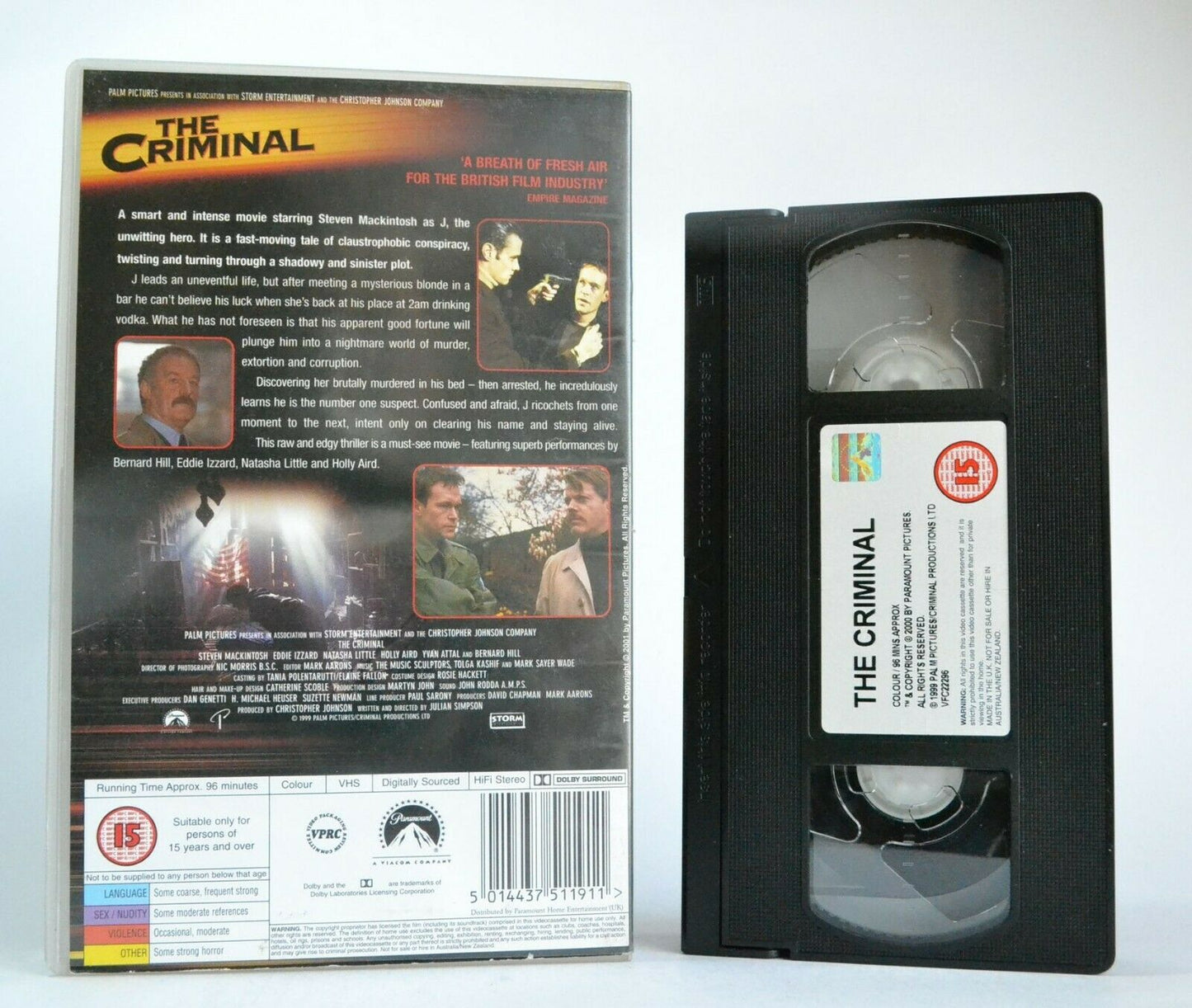 The Criminal (2001): Innocence Is No Protection - Drama - Large Box - Pal VHS-