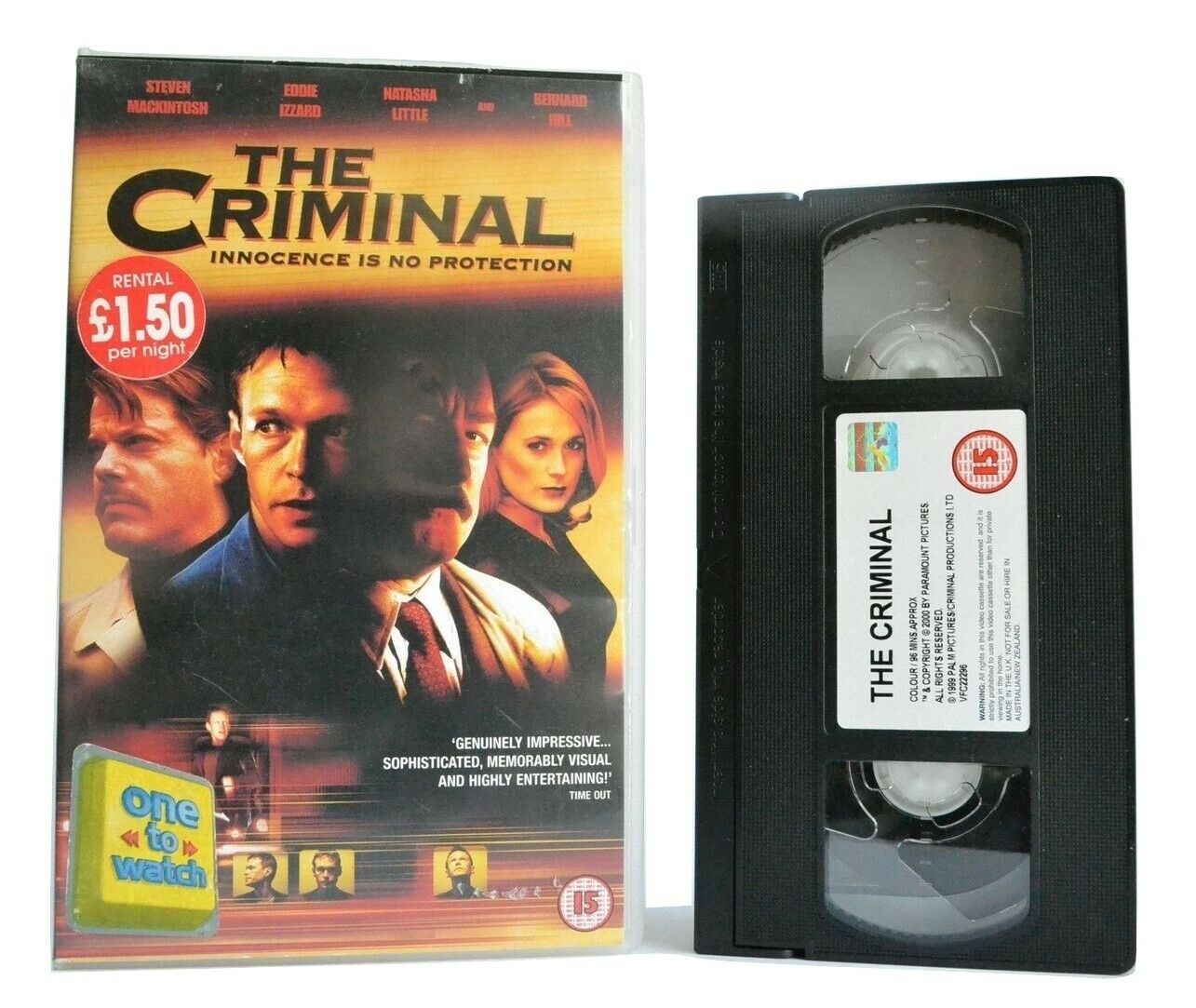 The Criminal (2001): Innocence Is No Protection - Drama - Large Box - Pal VHS-