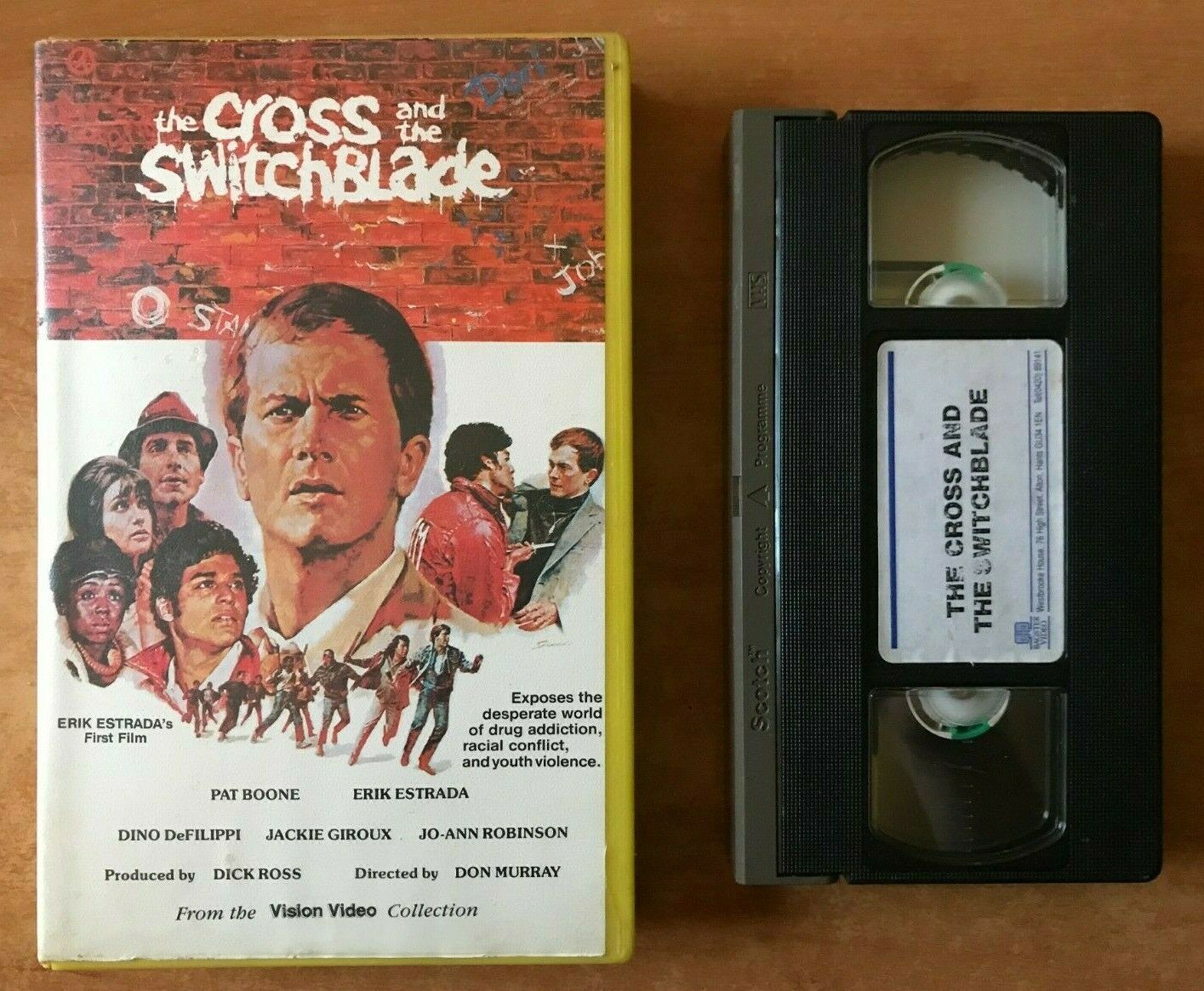 The Cross And The Switchblade (1970) NY Gangster Priest Precert [Large Box] VHS-