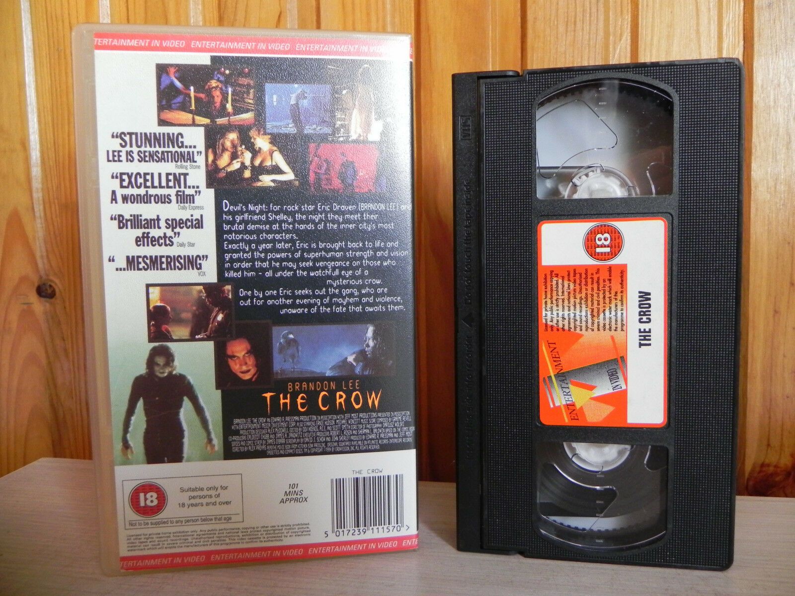 The Crow - The Best Action Fantasy - Mesmerising - Brandon Lee - Pal VHS-