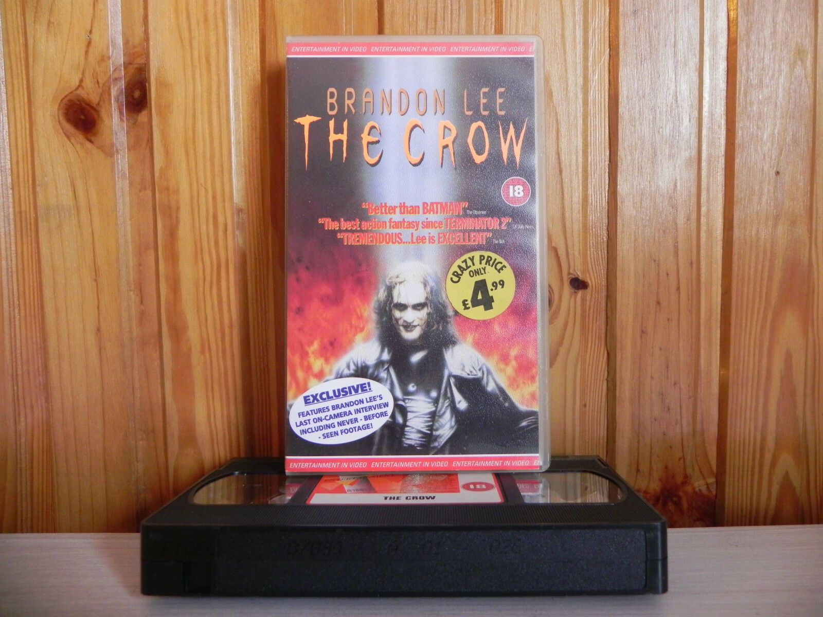 The Crow - The Best Action Fantasy - Mesmerising - Brandon Lee - Pal VHS-