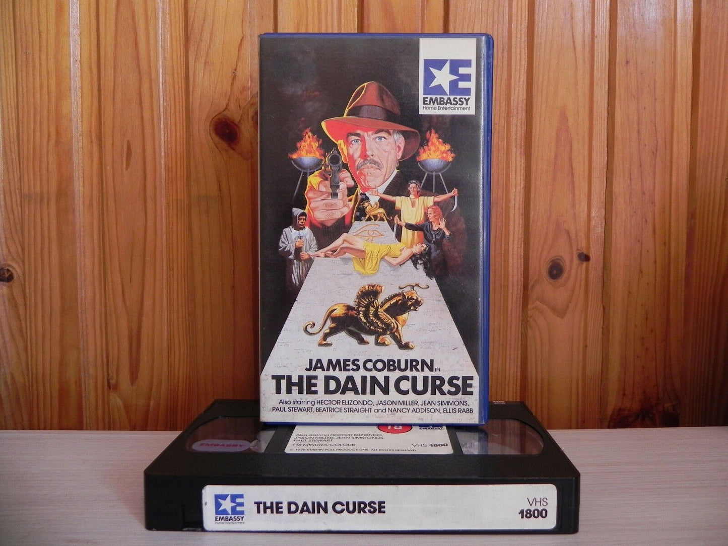 The Dain Curse - James Coburn - Embassy - Mystery - Ex Rental - Pre Cert VHS-