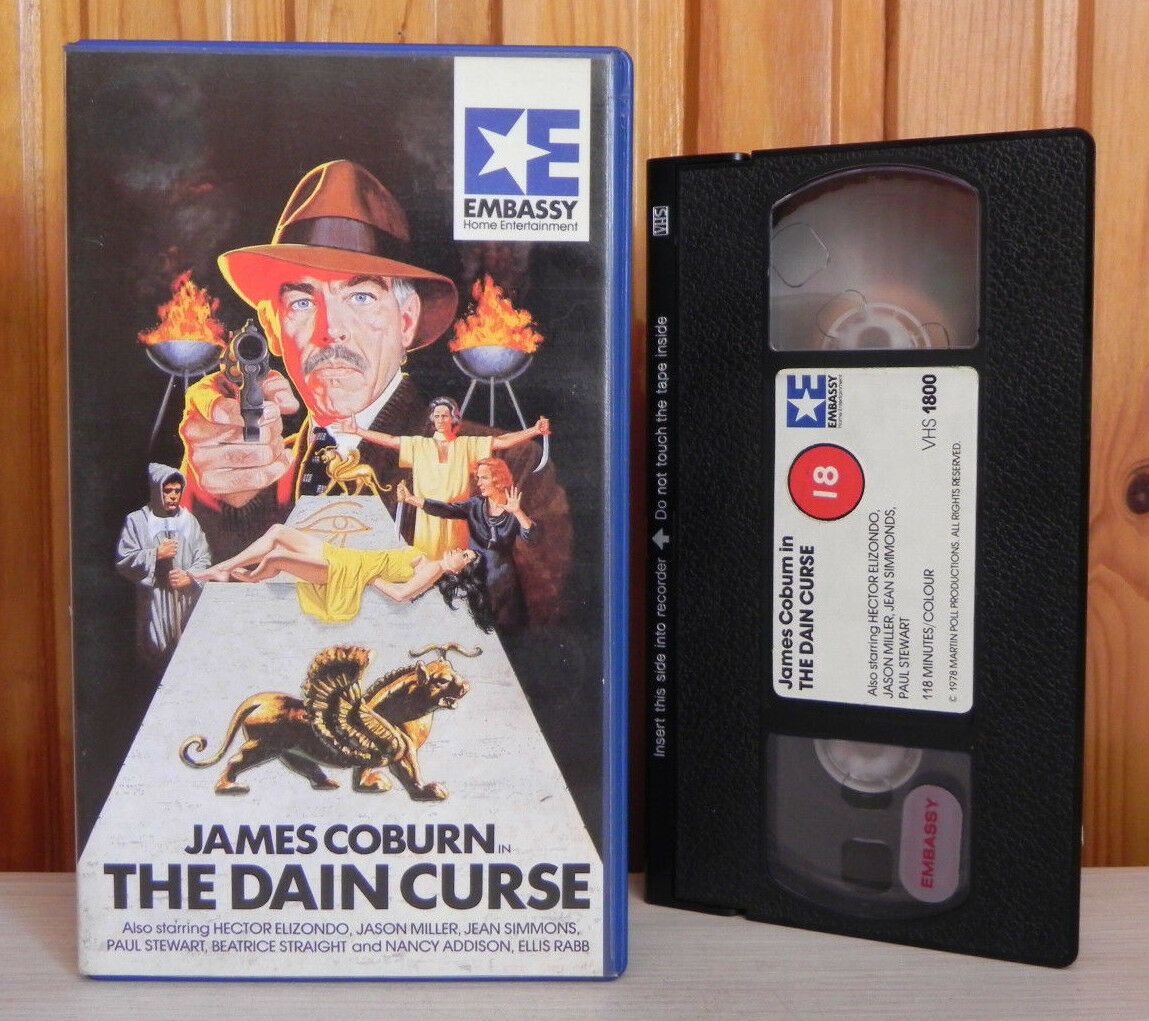 The Dain Curse - James Coburn - Embassy - Mystery - Ex Rental - Pre Cert VHS-