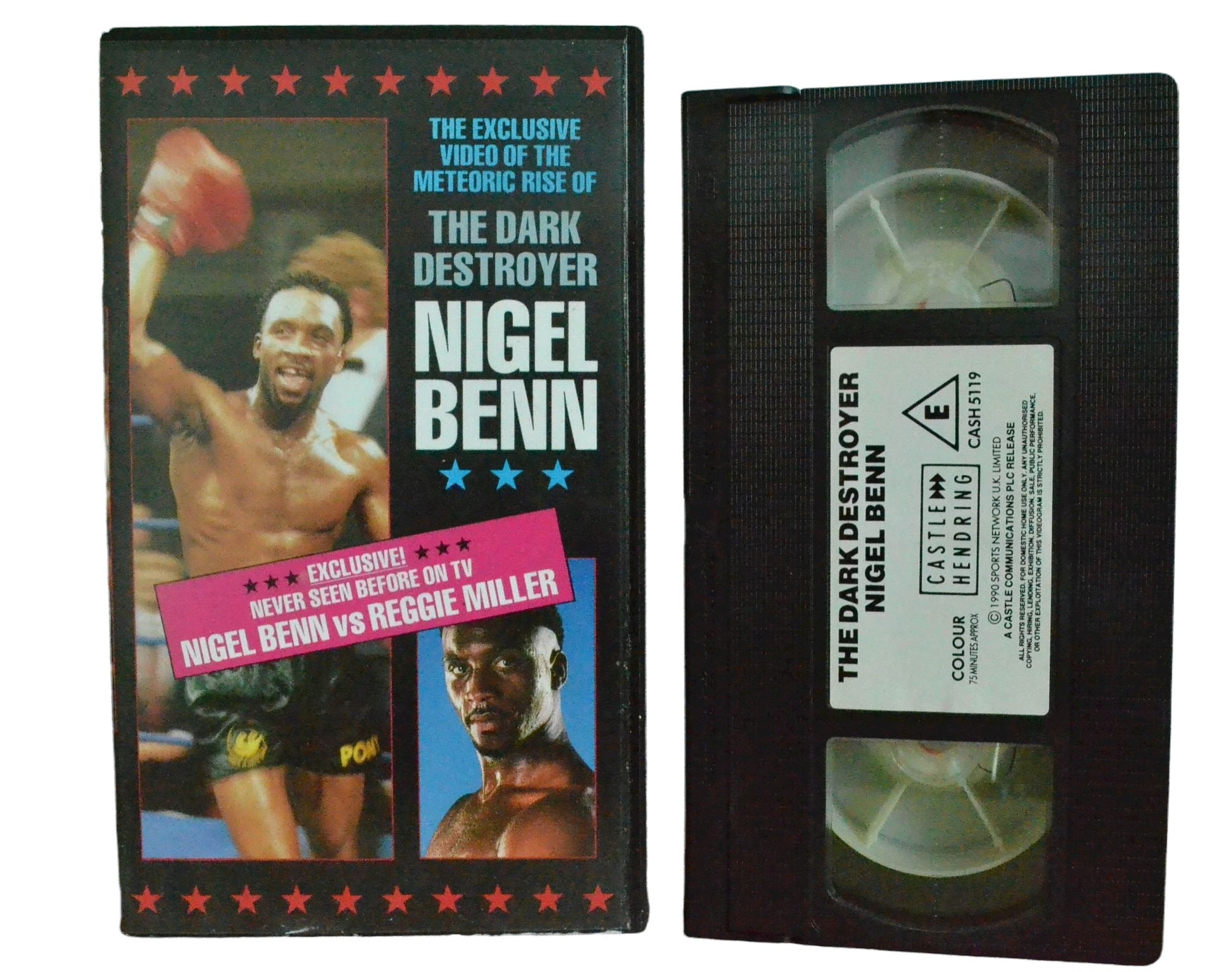 The Dark Destroyer Nigel Benn - Nigel Benn - Castle Hendring - Boxing - Pal VHS-