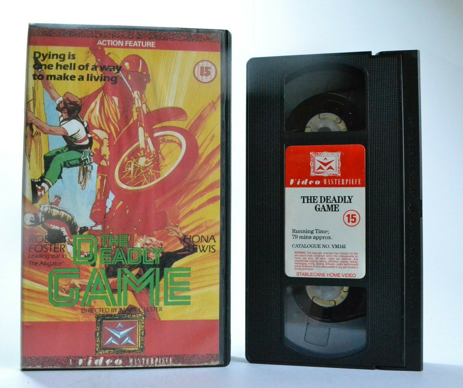 The Deadly Game: Most Stunt Scenes From Films - Action - Robert Foster - Pal VHS-