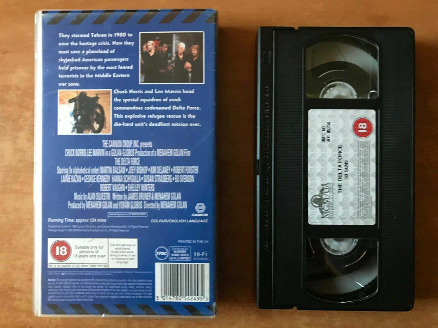 The Delta Force (1986): Commandoes Action - Chuck Norris / Lee Marvin - Pal VHS-