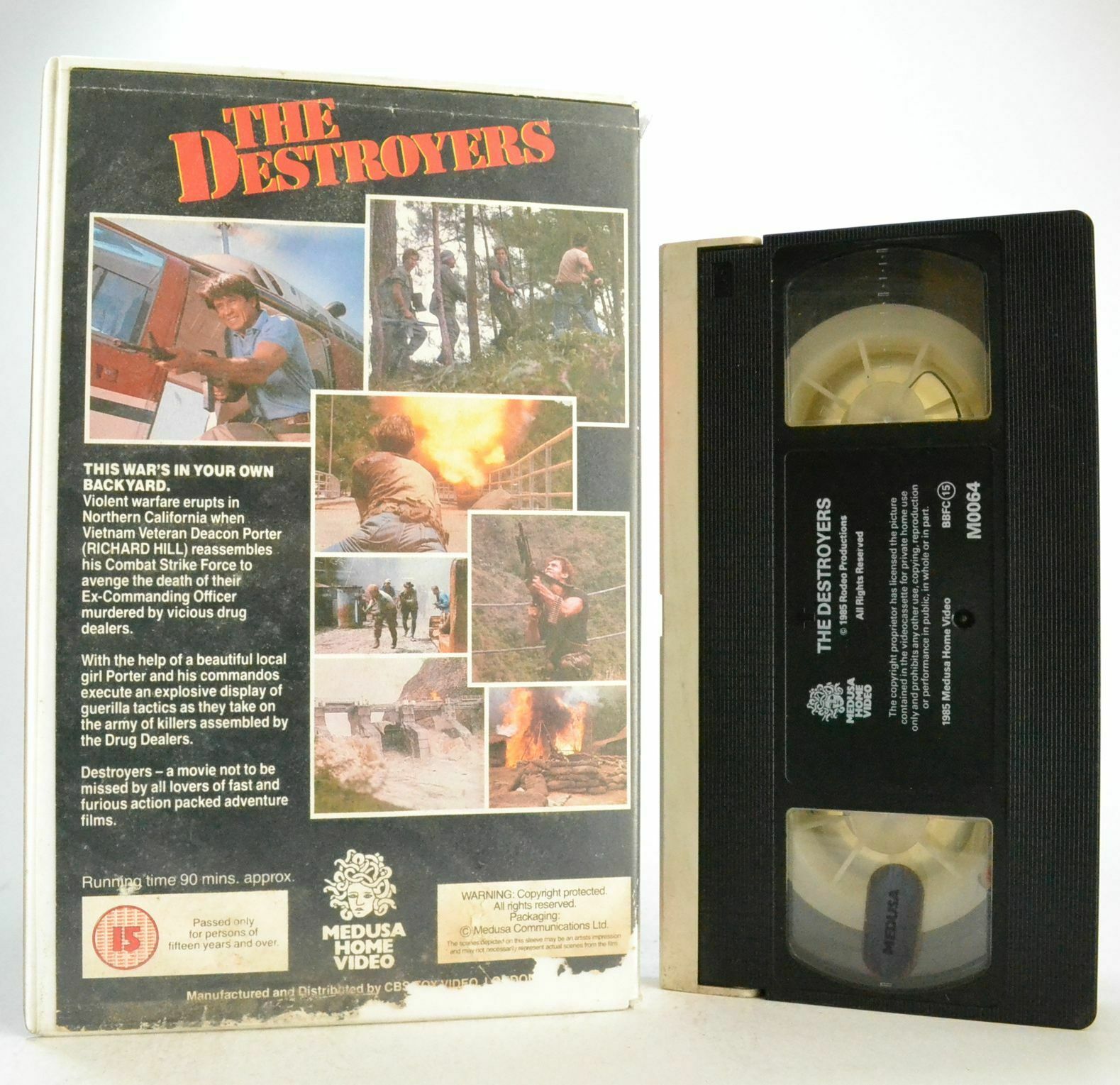 The Destroyers: The Devastator; Top Drawer 80's Action - Medusa Large Box - VHS-