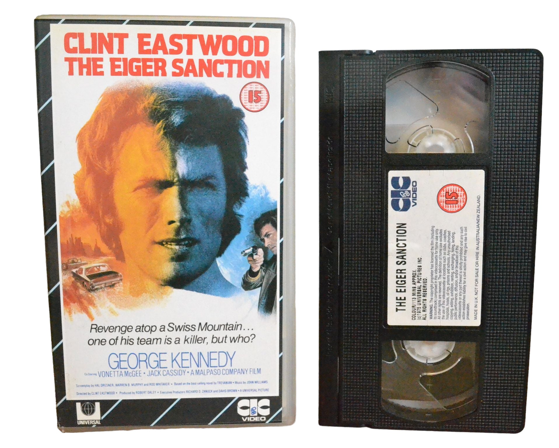 The Eiger Sanction - Clint Eastwood - CIC Video - VHR1100 - Action - Pal - VHS-