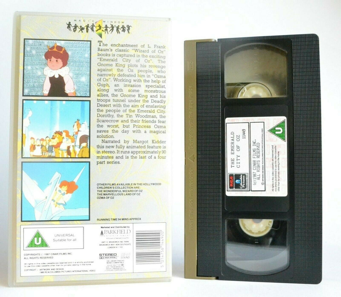 The Emerald City Of Oz: Based On Frank Baum Classic - Animated - Kids - Pal VHS-