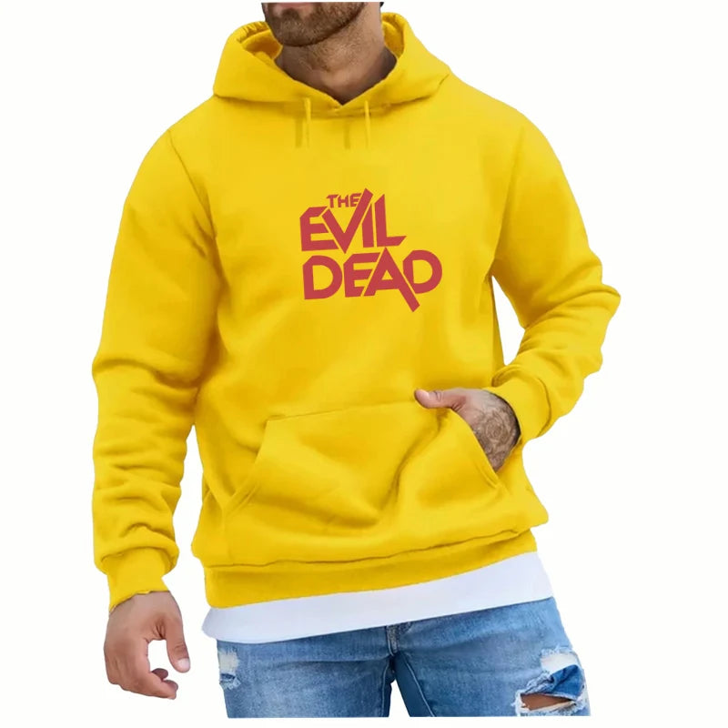 The Evil Dead Hoodie - Letter Print Fleece - Hoodie Town for Gothic Horror Enthusiasts-