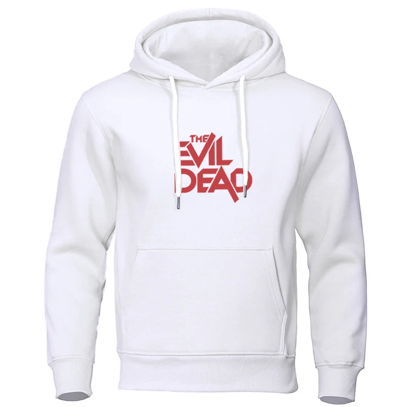 The Evil Dead Hoodie - Letter Print Fleece - Hoodie Town for Gothic Horror Enthusiasts-